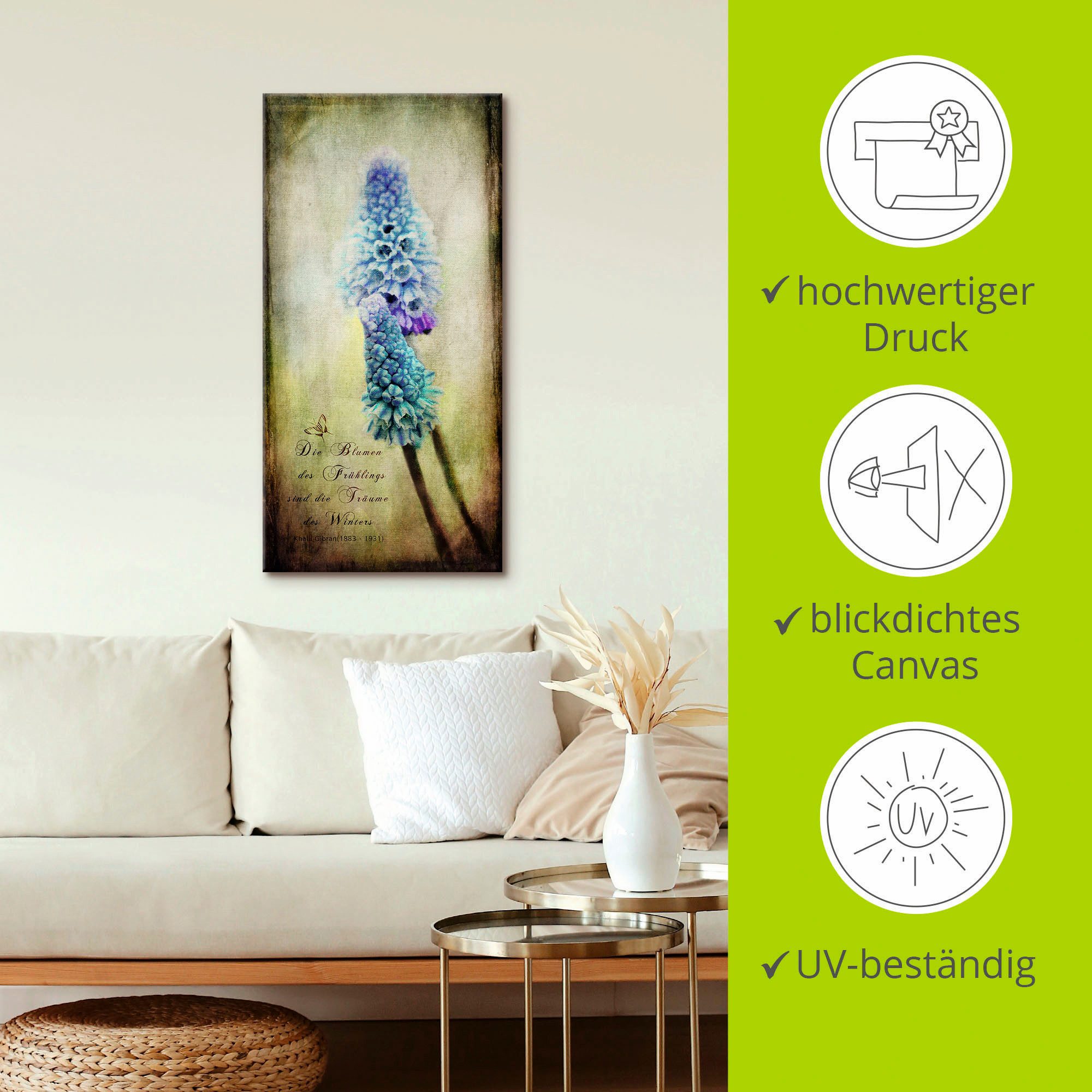 Artland Artprint op linnen De lente komt gespannen op een spieraam