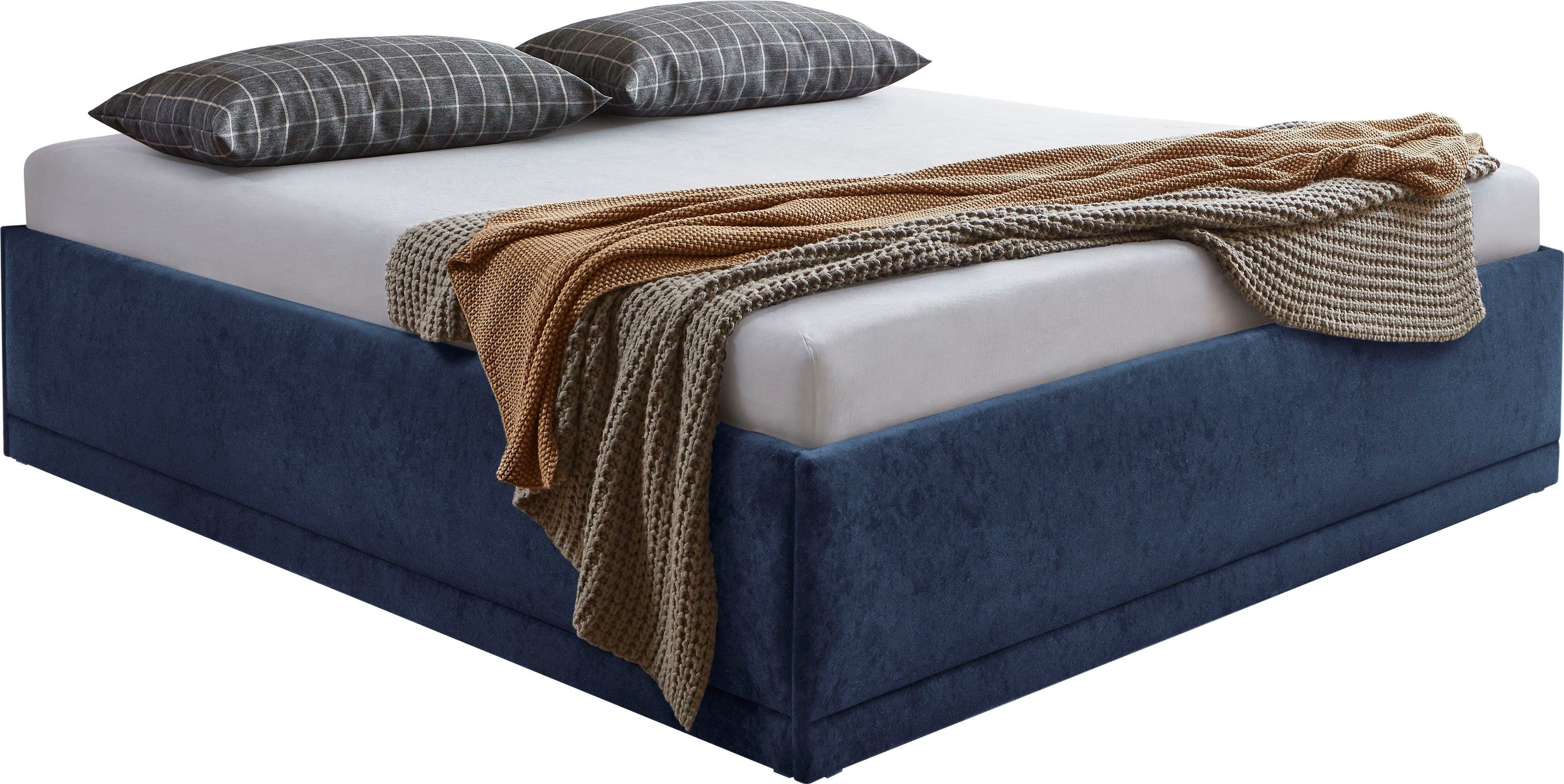 Westfalia Polsterbetten Gestoffeerd bed Texel Comforthoogte met sierkussen, bedkist bij uitvoering met matras