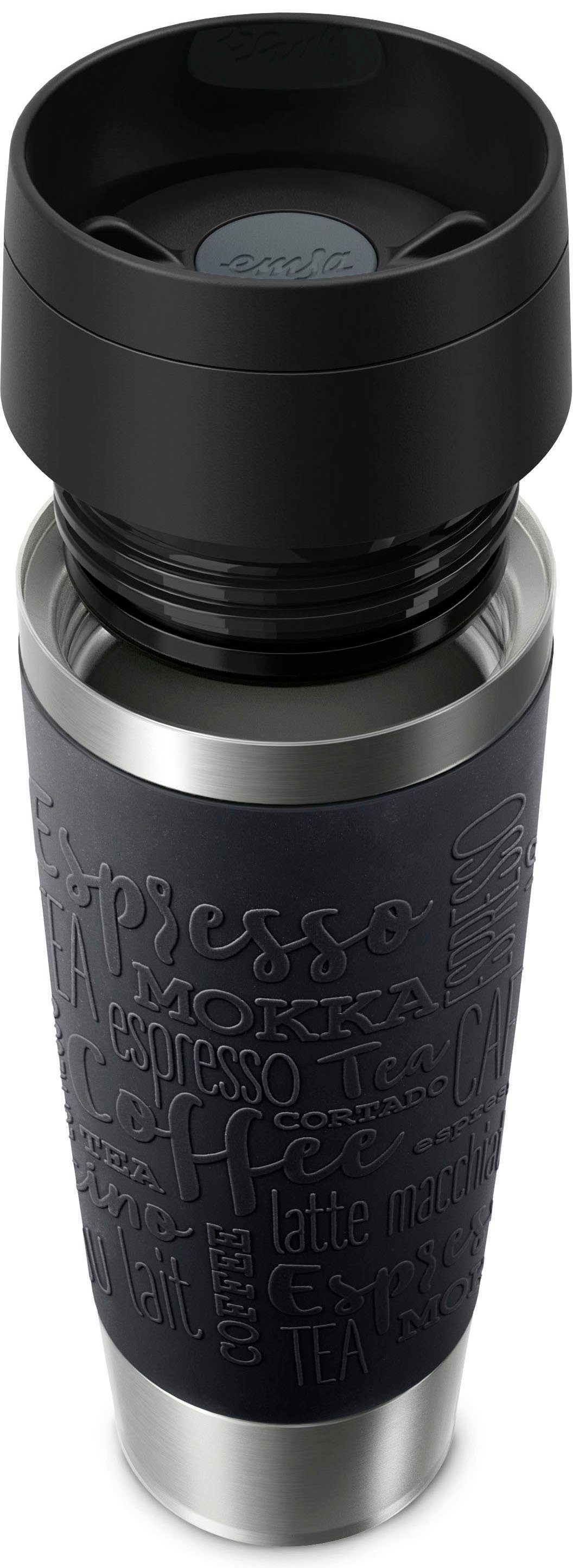 Emsa Thermosbeker Travel Mug Classic, met 360° drinkopening 4u heet, 8u koud - 360 ml / 6u heet, 12u koud - 500 ml, 100% dicht