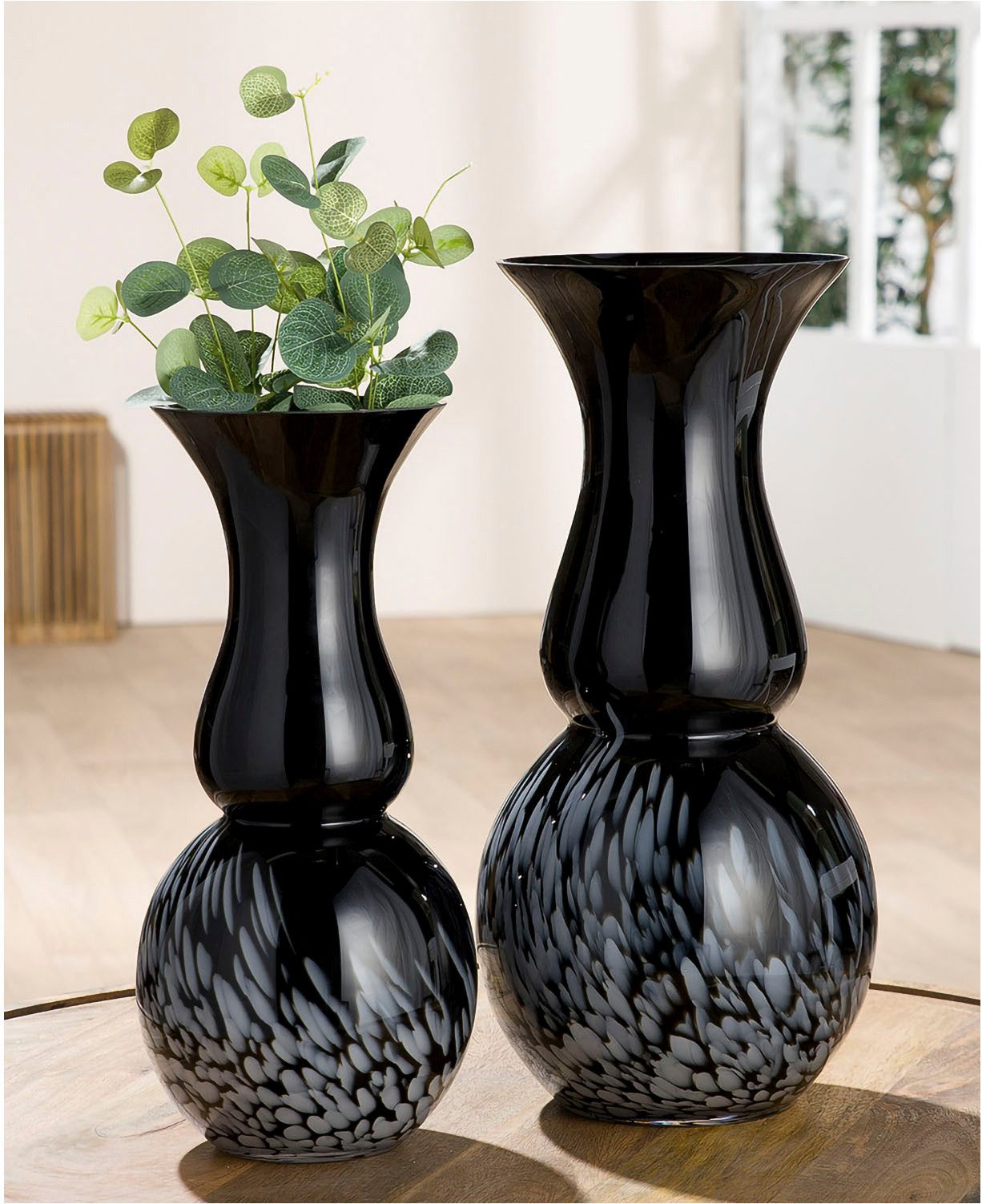 GILDE Tafelvaas Vaas Rémy Europese handwerk, van doorgekleurde glas (1 stuk)