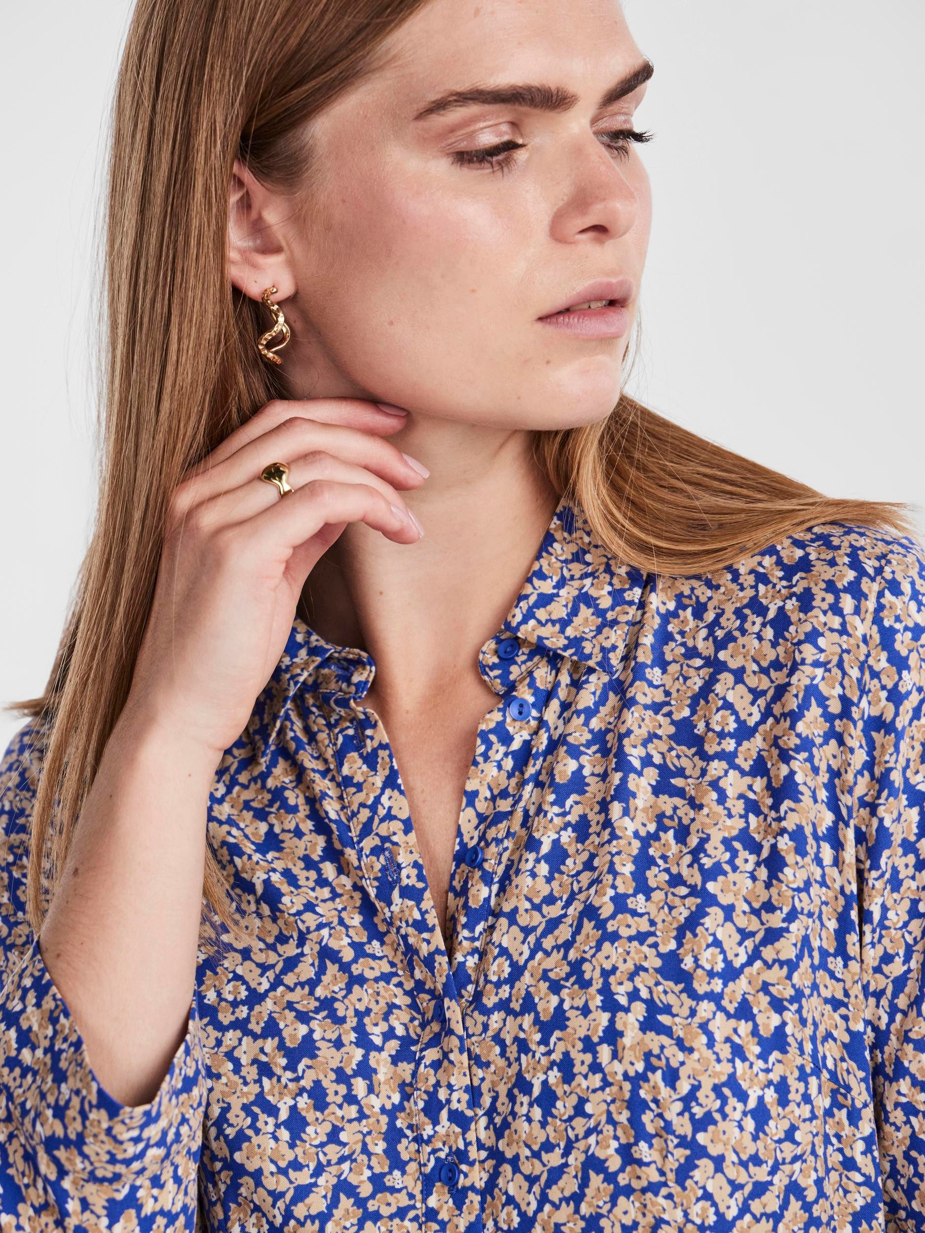 Y.A.S Jurk met overhemdkraag YASSAVANNA LONG SHIRT DRESS