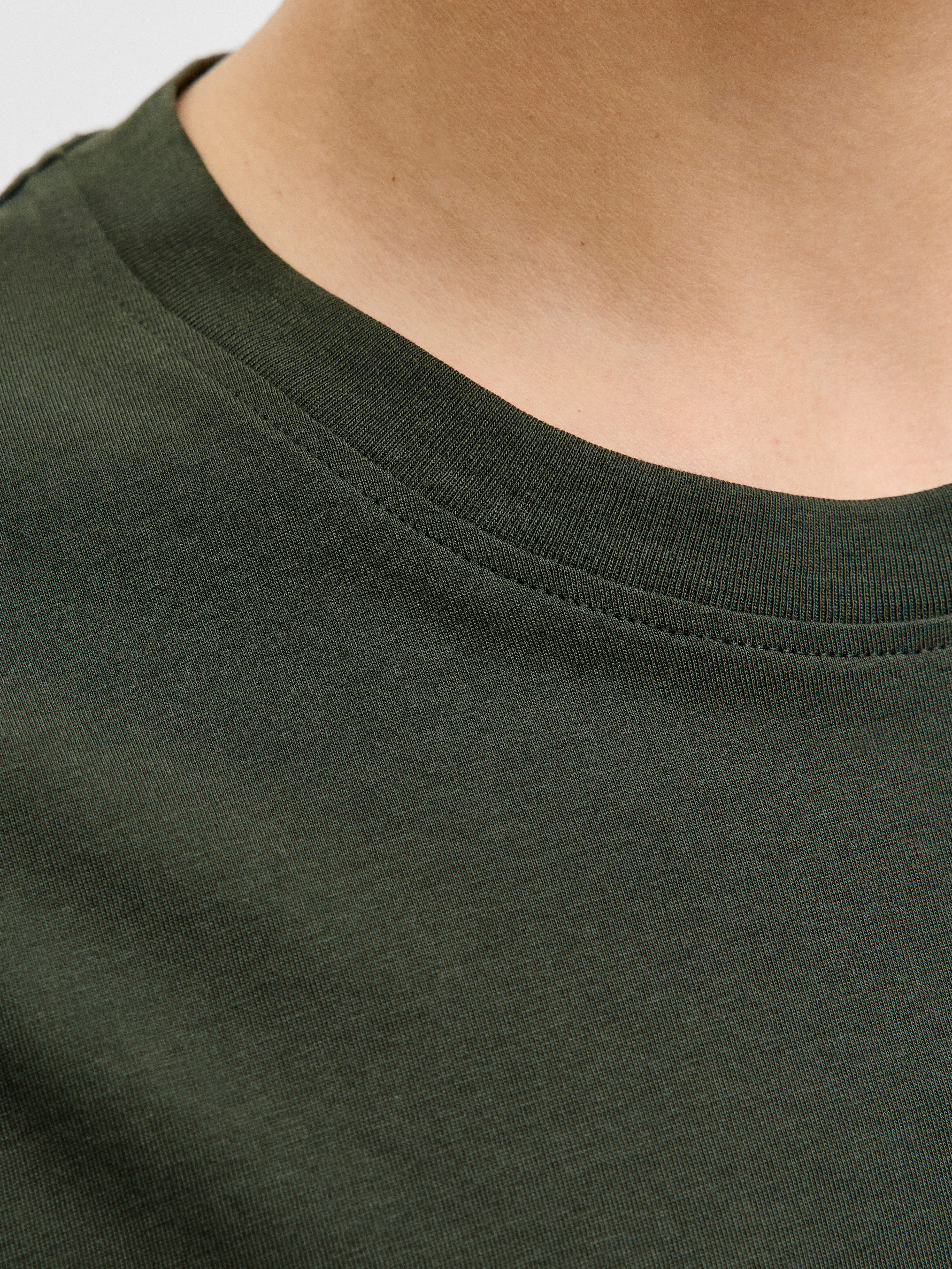 Jack & Jones Shirt met ronde hals JJESTAR met pigmentprint en katoengevoel