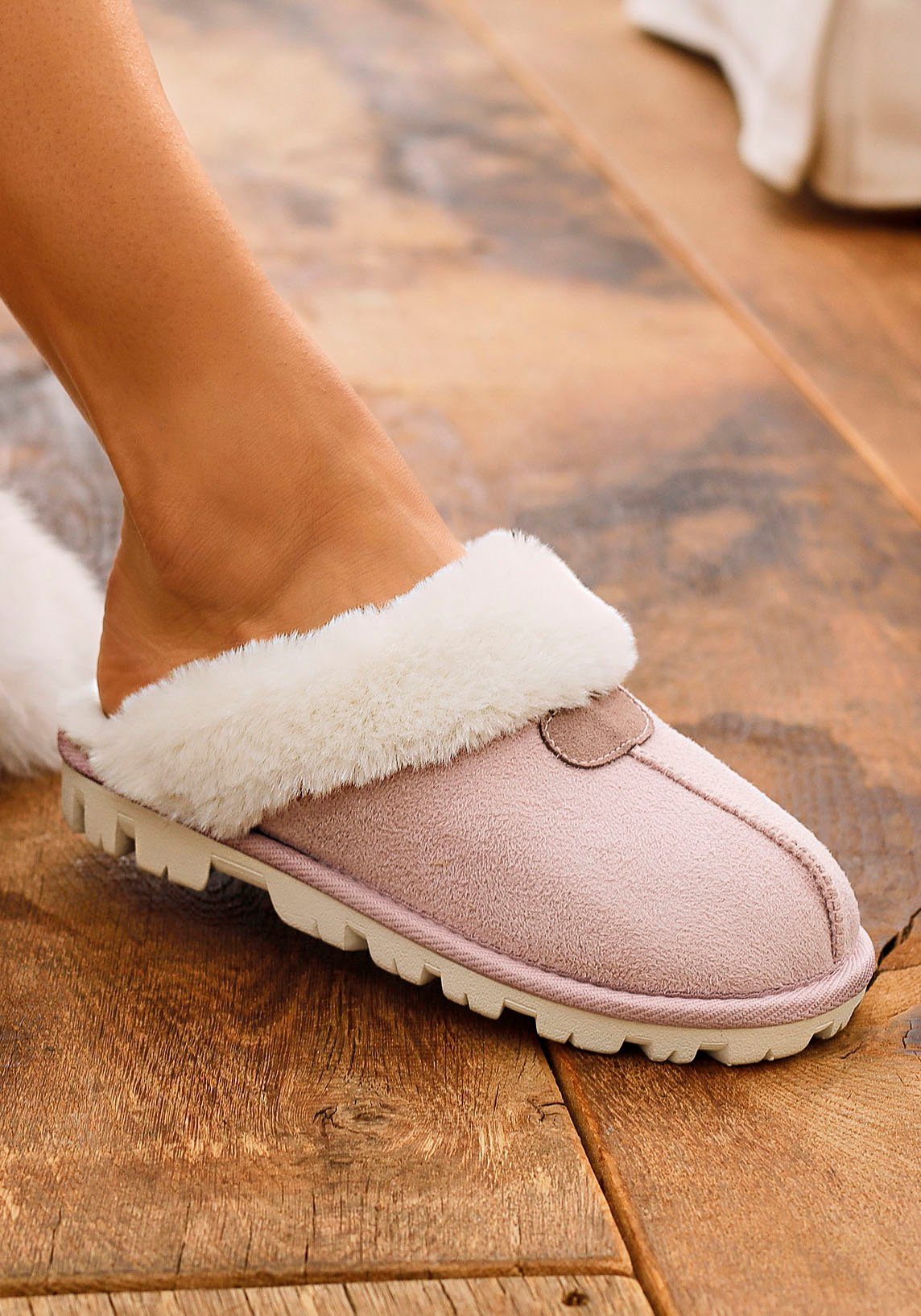 Vivance Slippers Pluche pantoffels, pantoffel, pantoffels, klompen, slippers,