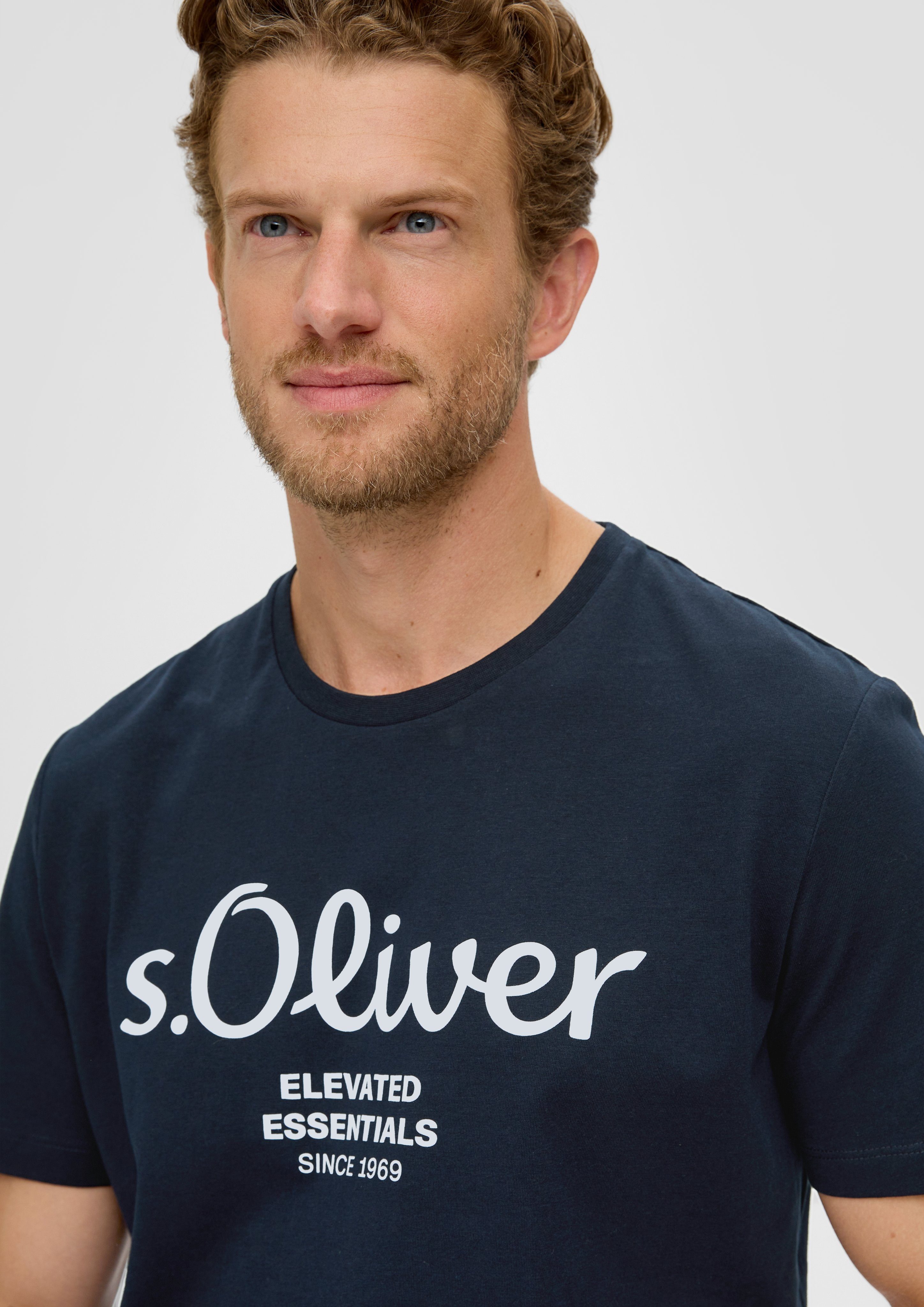 s.Oliver T-shirt van ademende katoen
