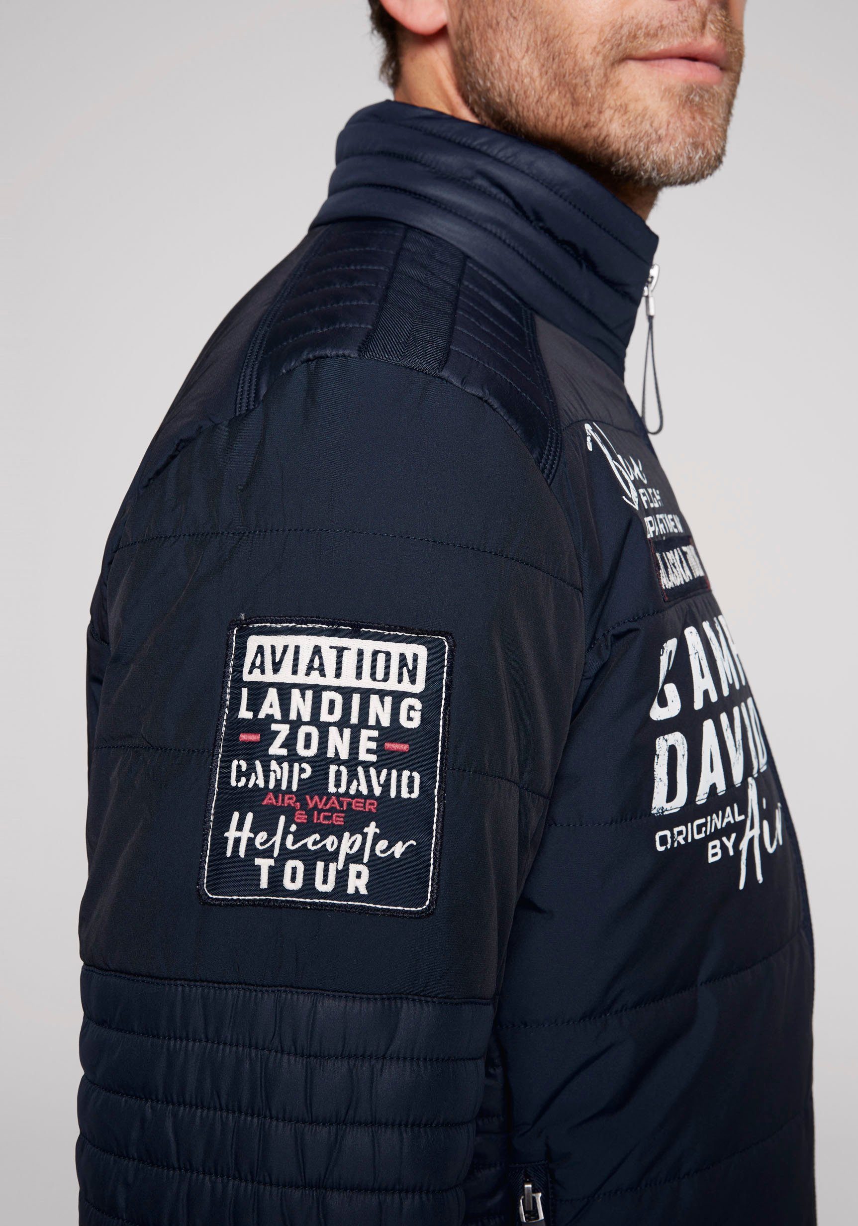 CAMP DAVID Outdoorjack met windbreaker-boord in de mouw