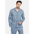 seidensticker pyjama van geweven kwaliteit blauw