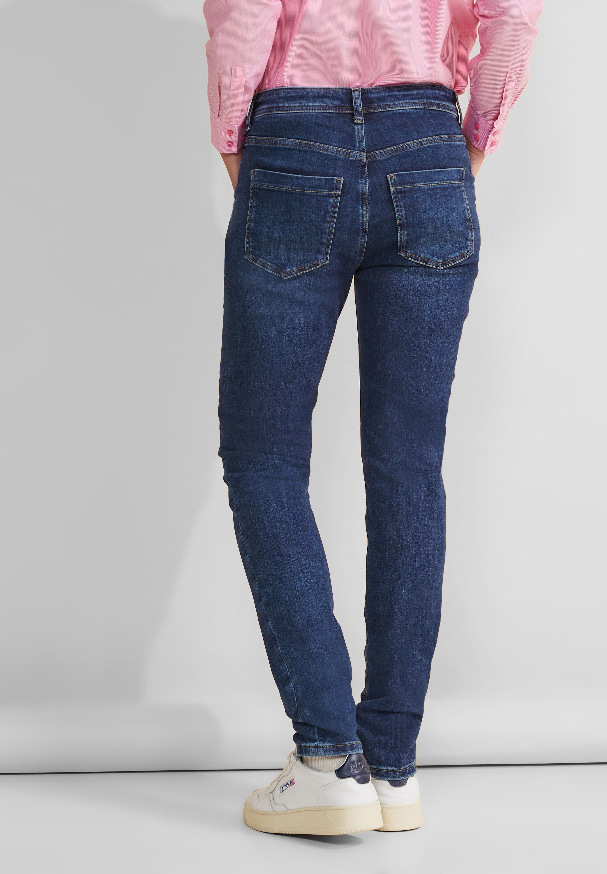 STREET ONE High-waist jeans QR JANE met elastaan in slim fit