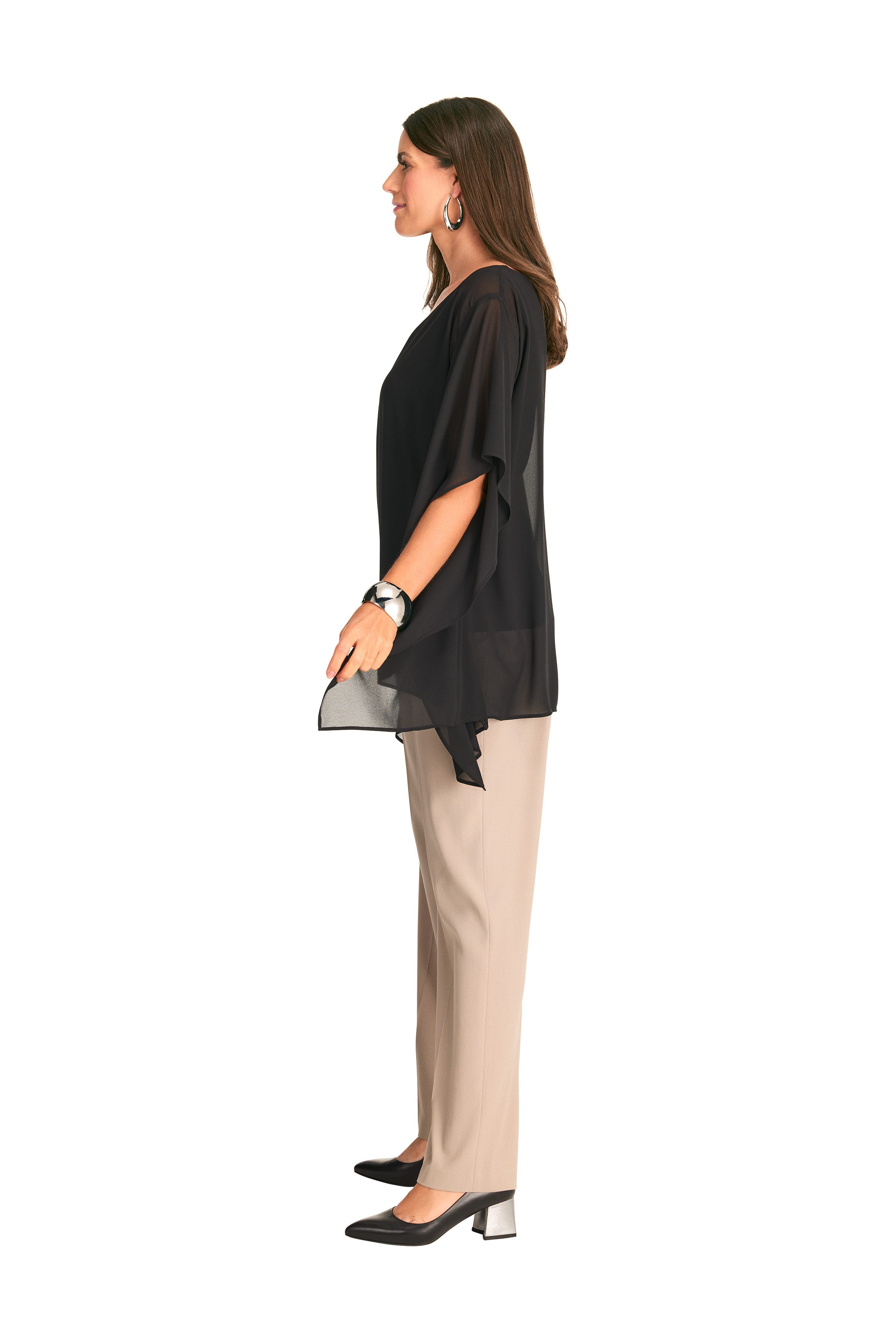 HERMANN LANGE Collection Poncho met wijde mouwen