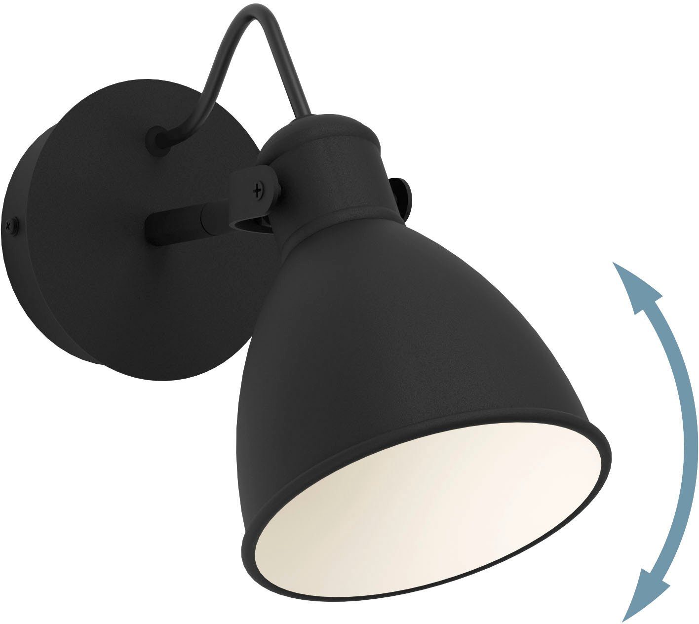 EGLO Plafondlamp SAN PERI 1 Wandlamp Industrieel Wandspot, gang en woonkamer lamp (1 stuk)