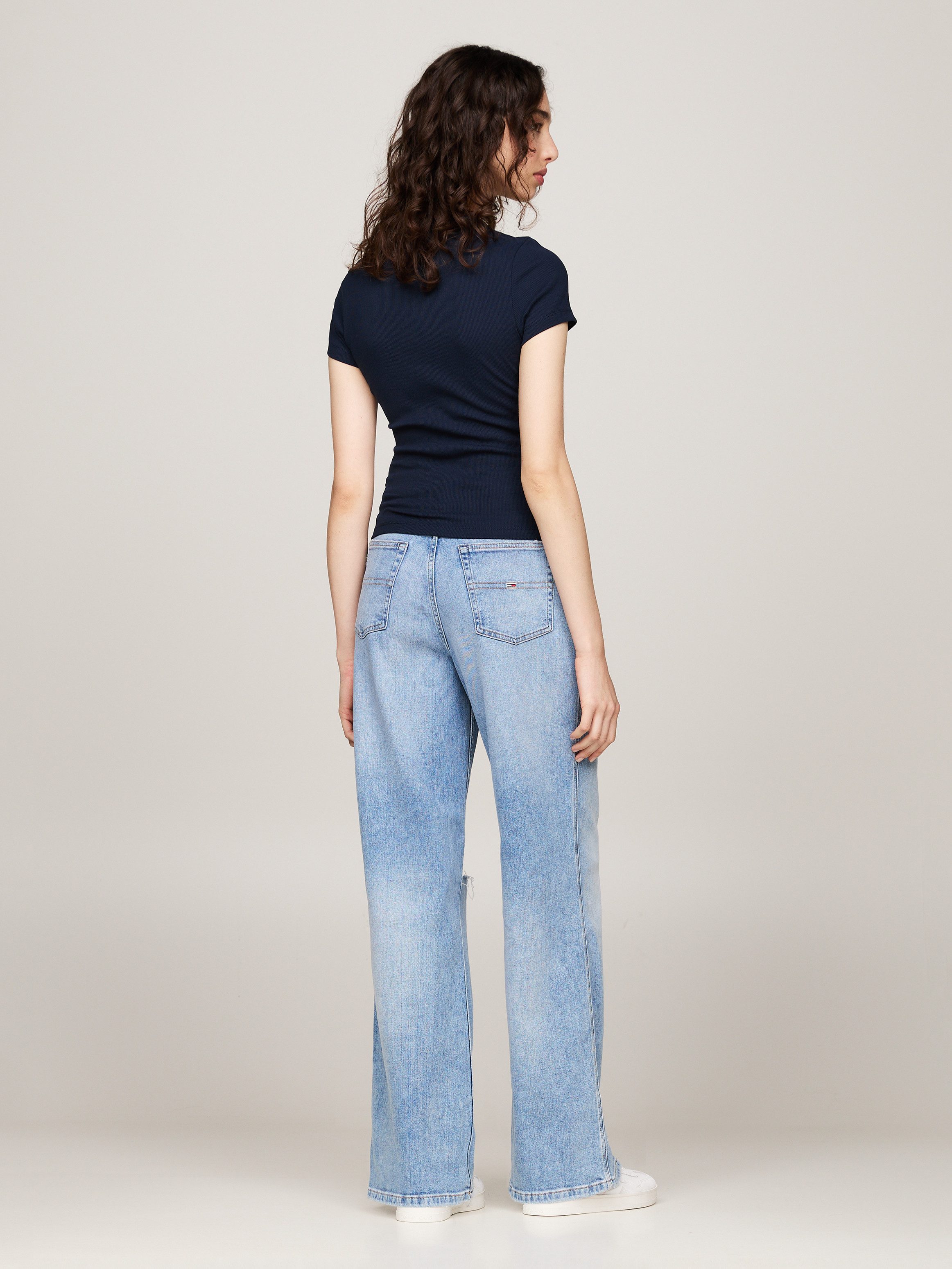 TOMMY JEANS T-shirt TJW SLIM BADGE RIB TEE