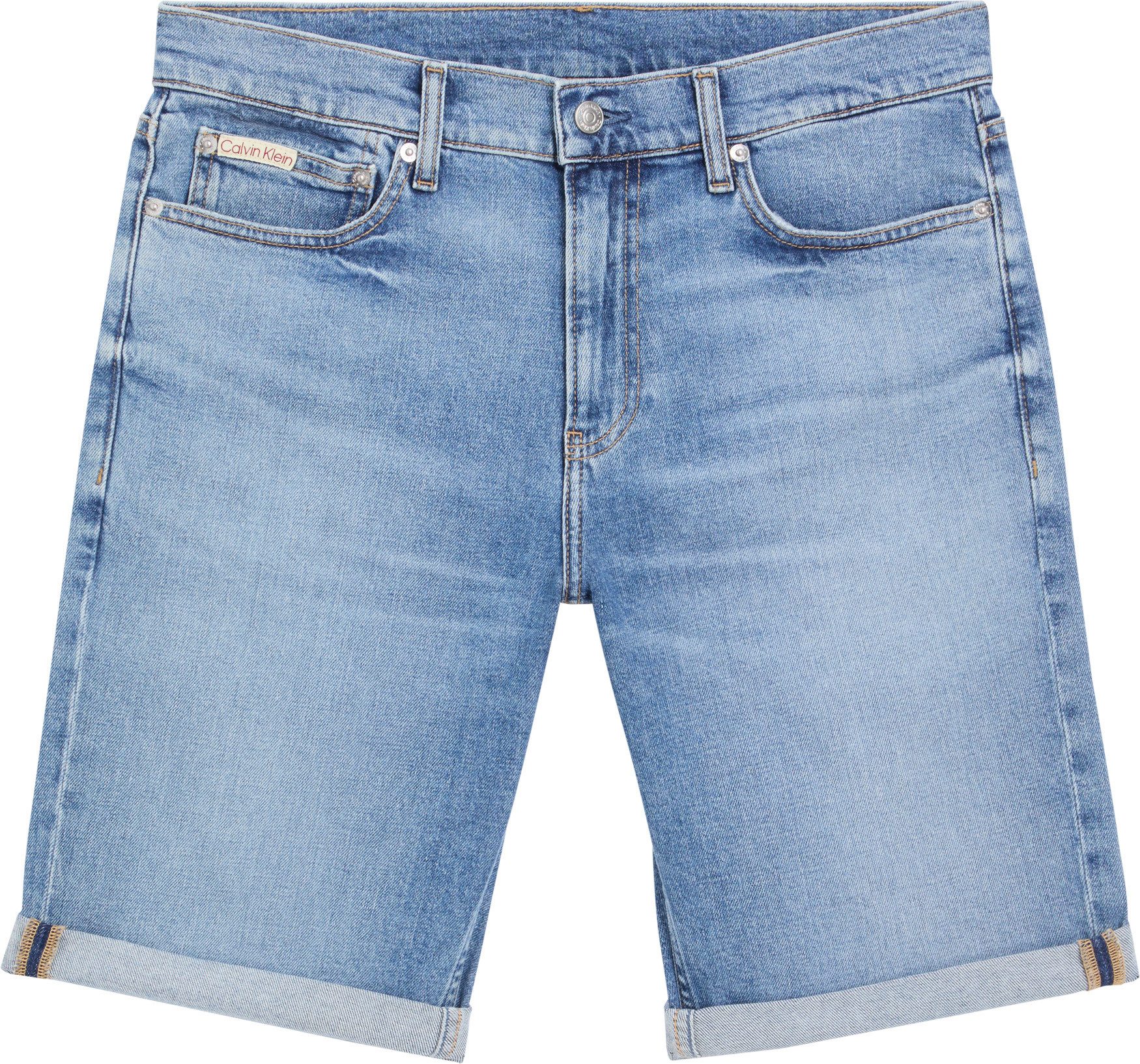 Calvin Klein Short SLIM SHORT met omslagzoom