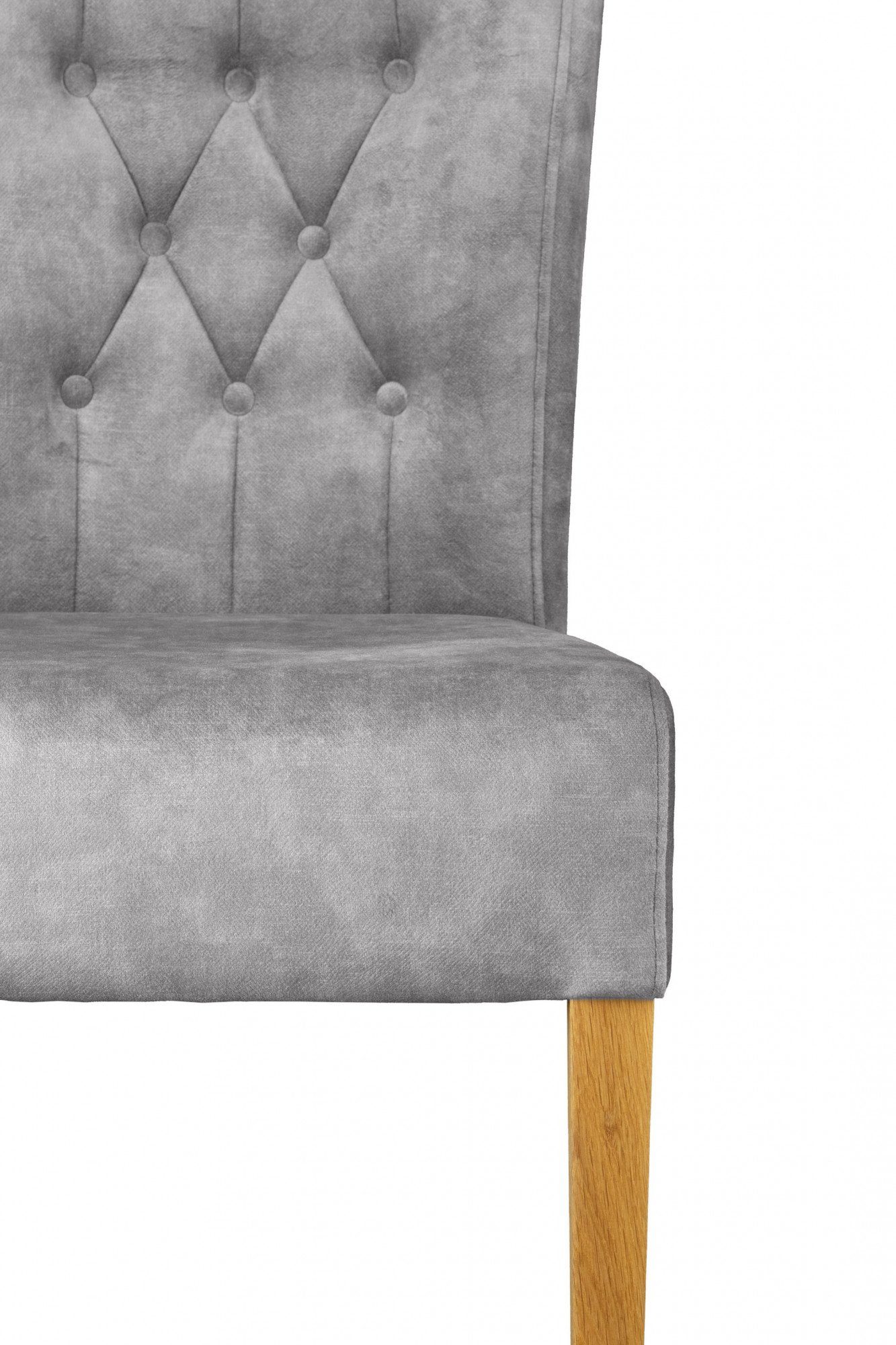 Home affaire Stoel met 4 poten Ravenna Eetkamerstoel met capitonnage (set, 2 stuks)