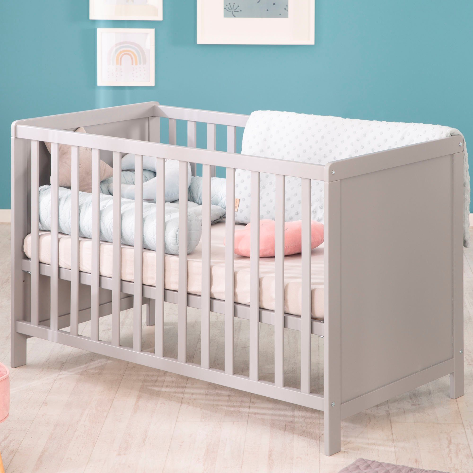 Roba® Babymeubelset Hamburg met kinderbed en commode met 2 laden (voordeelset, 2 stuks)