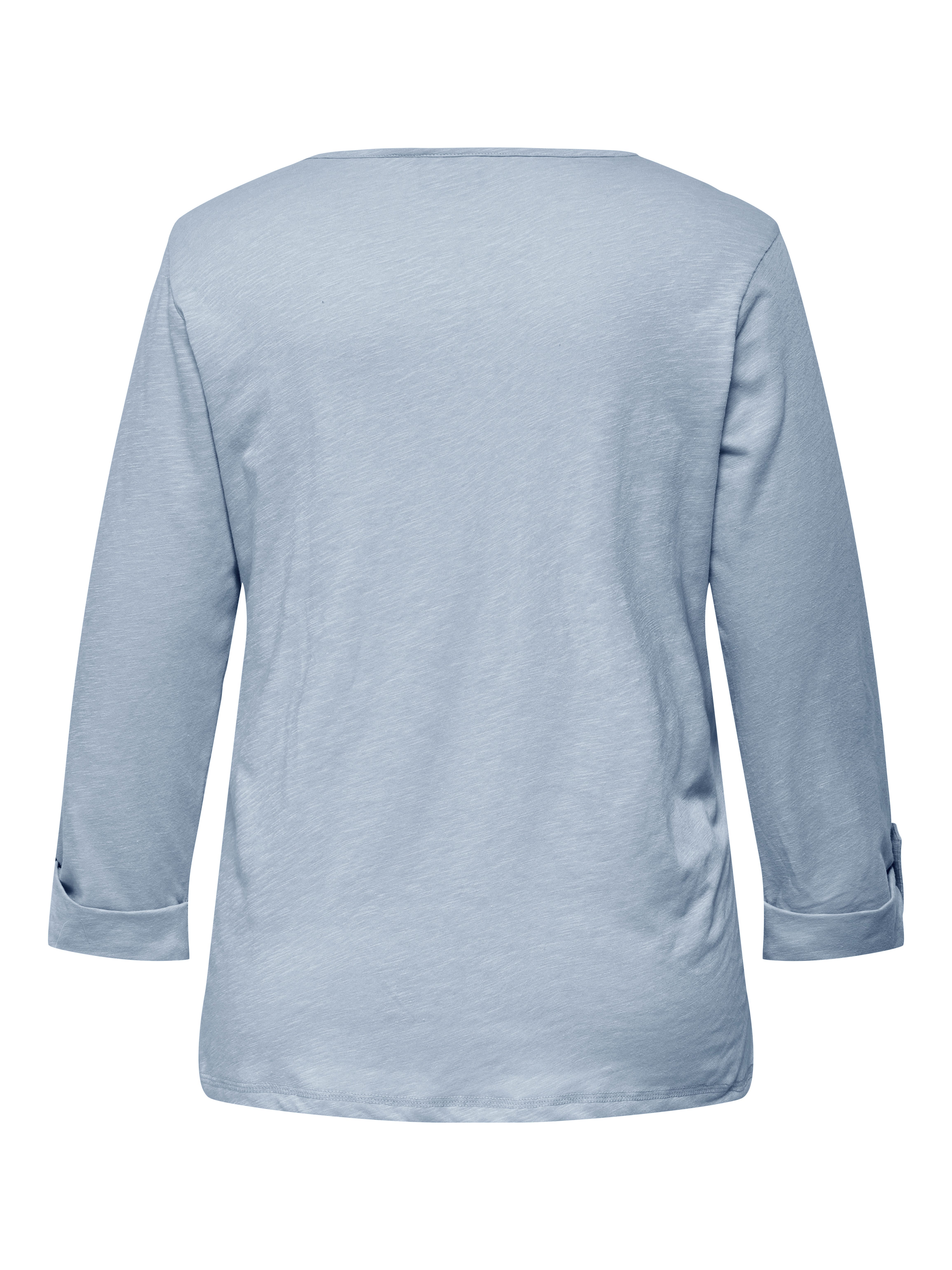 ONLY CARMAKOMA Shirt met 3/4 mouwen CARSLUB 3/4 O-NECK FOLD UP TO JRS BS