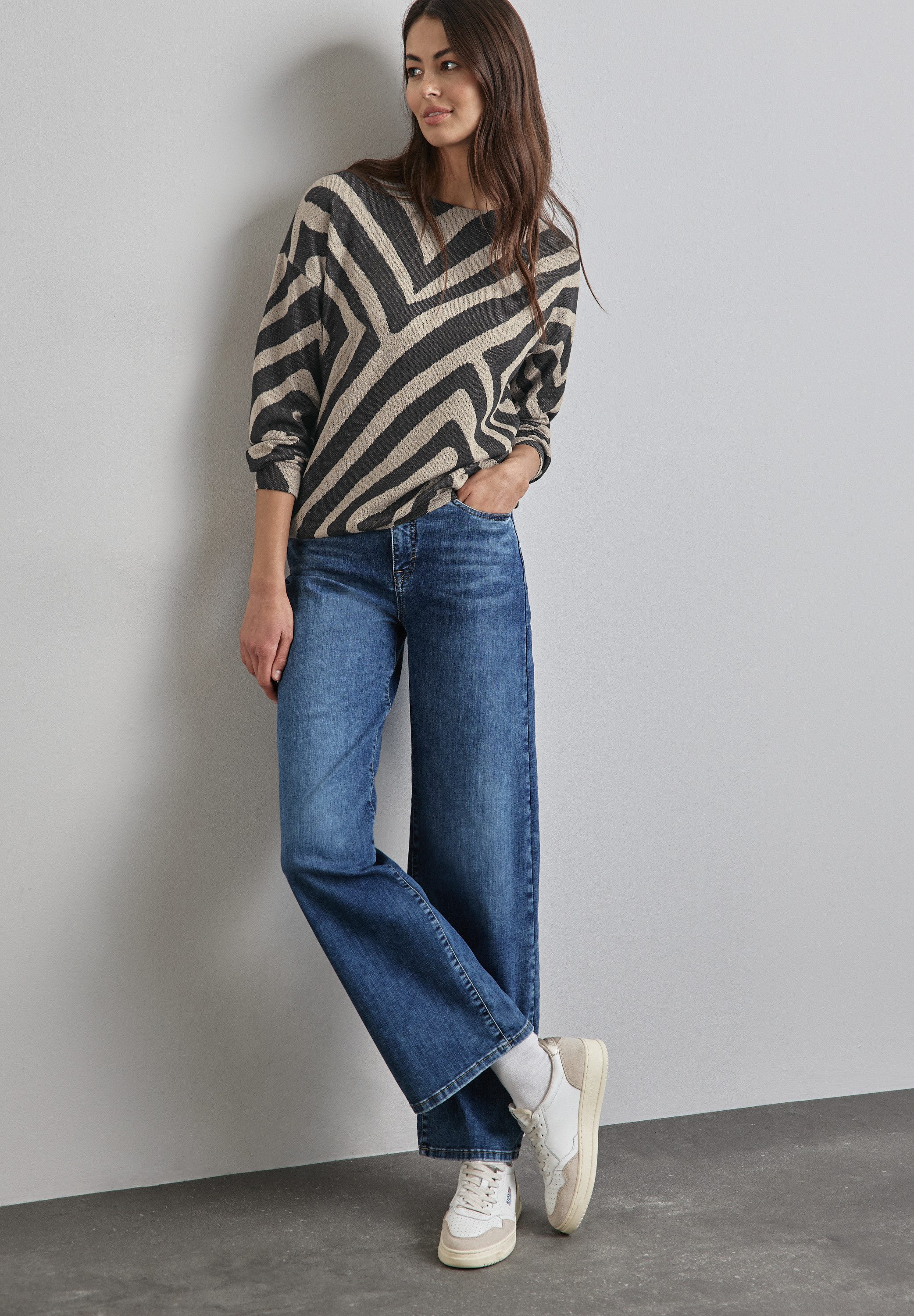 STREET ONE Shirt met lange mouwen met print all-over