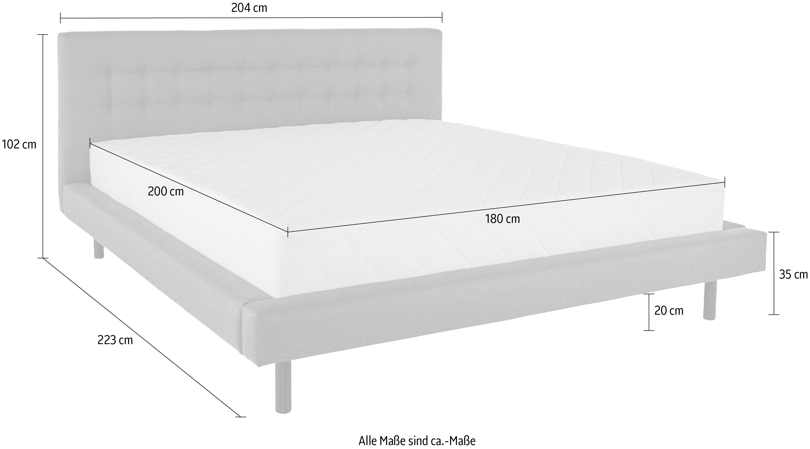 andas Gestoffeerd bed Tobjörn Met breed futonframe