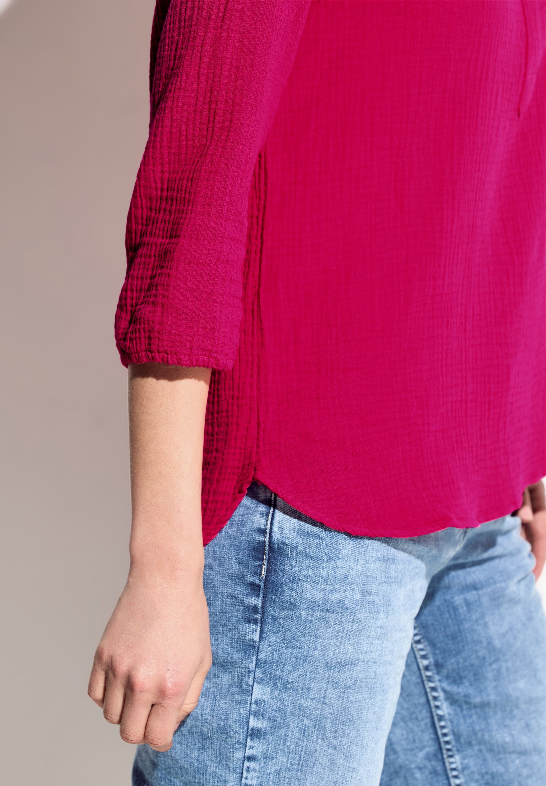 Cecil Gekreukte blouse in krinkel-look
