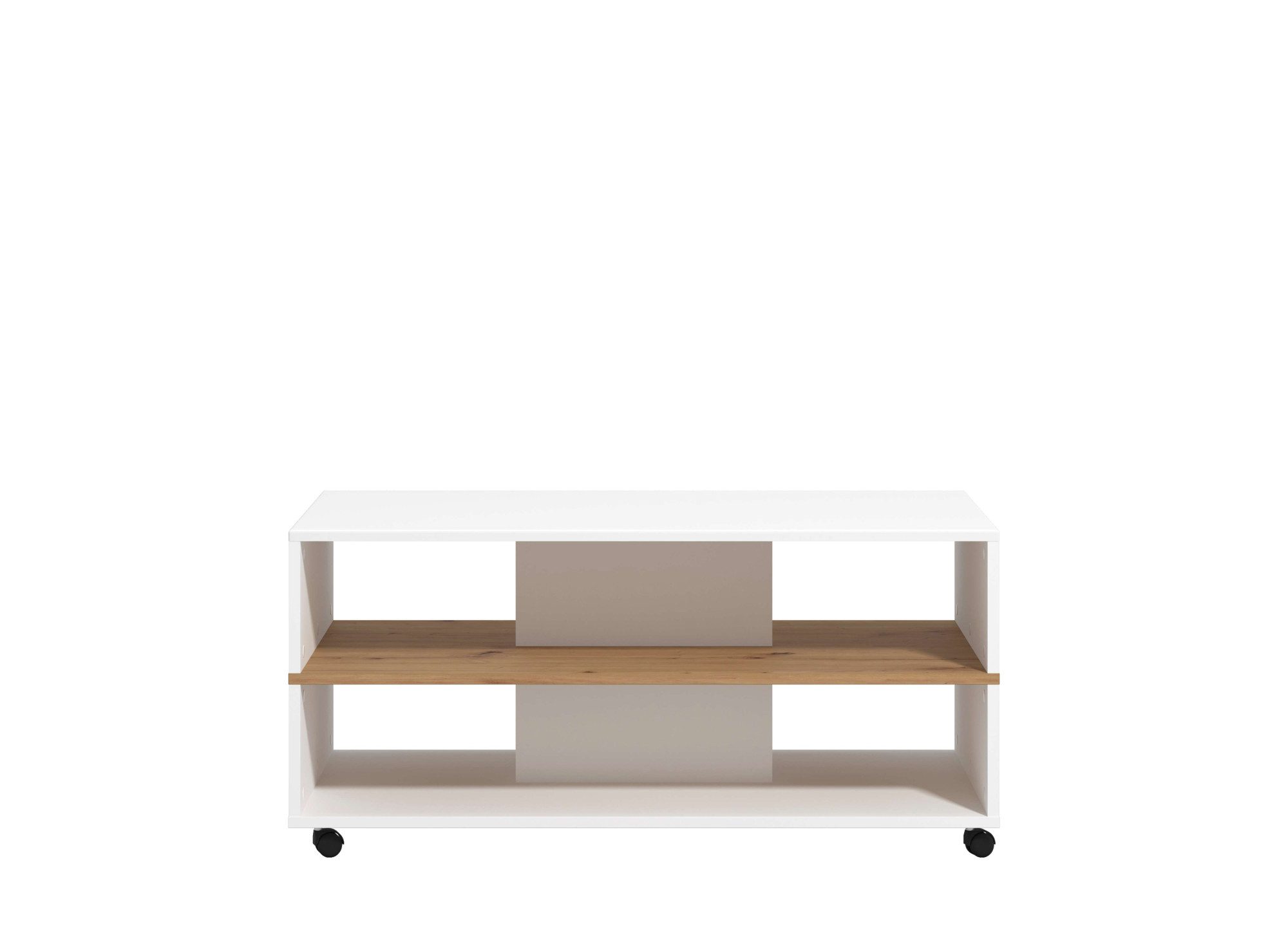Home affaire Salontafel Savio salontafel, 101 cm, in trendy kleuren, modern met plank, rechthoekig, artisan eik, ideaal voor kleine ruimtes