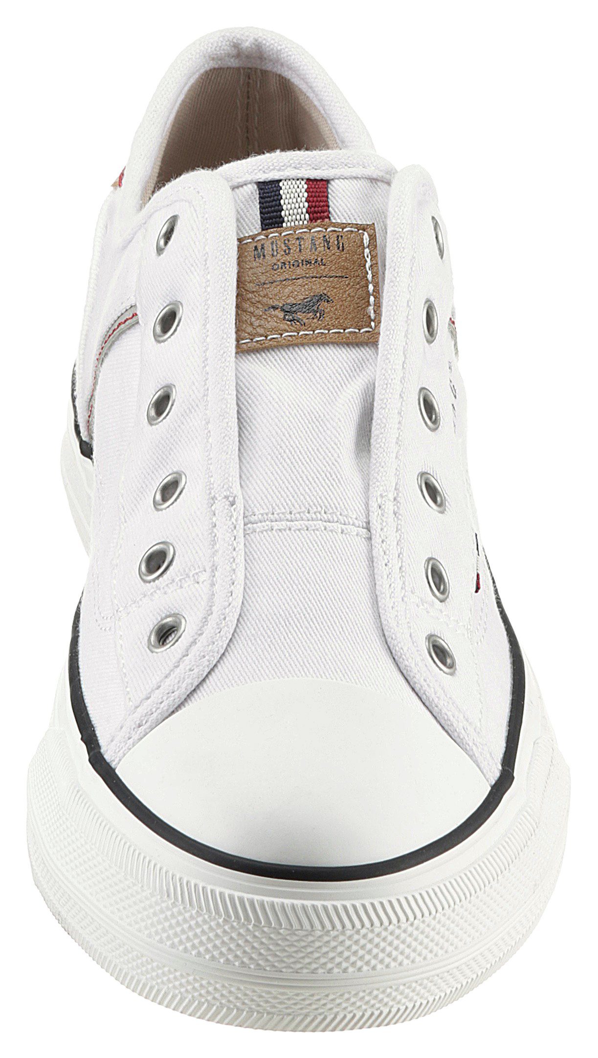 Mustang Shoes Slip-on sneakers Plateau sneaker, slipper, vrijetijdsschoen met praktische elastische band