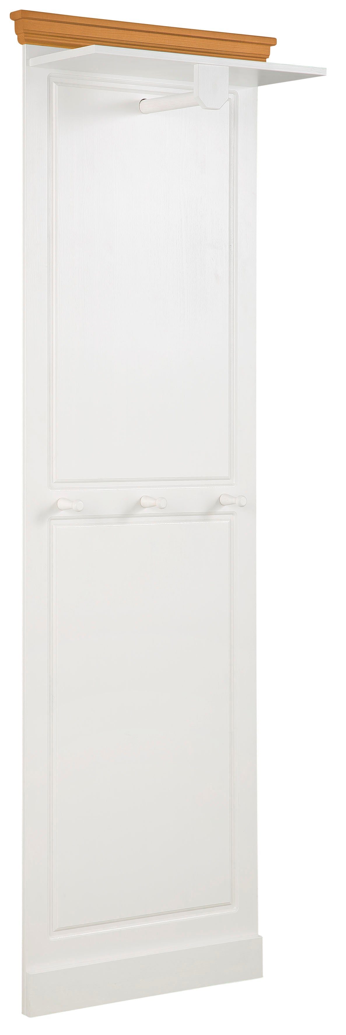Home affaire Kapstokpaneel Basilico van massieve dennen, fsc®, breedte 60 cm, met kledingstang, houten haken