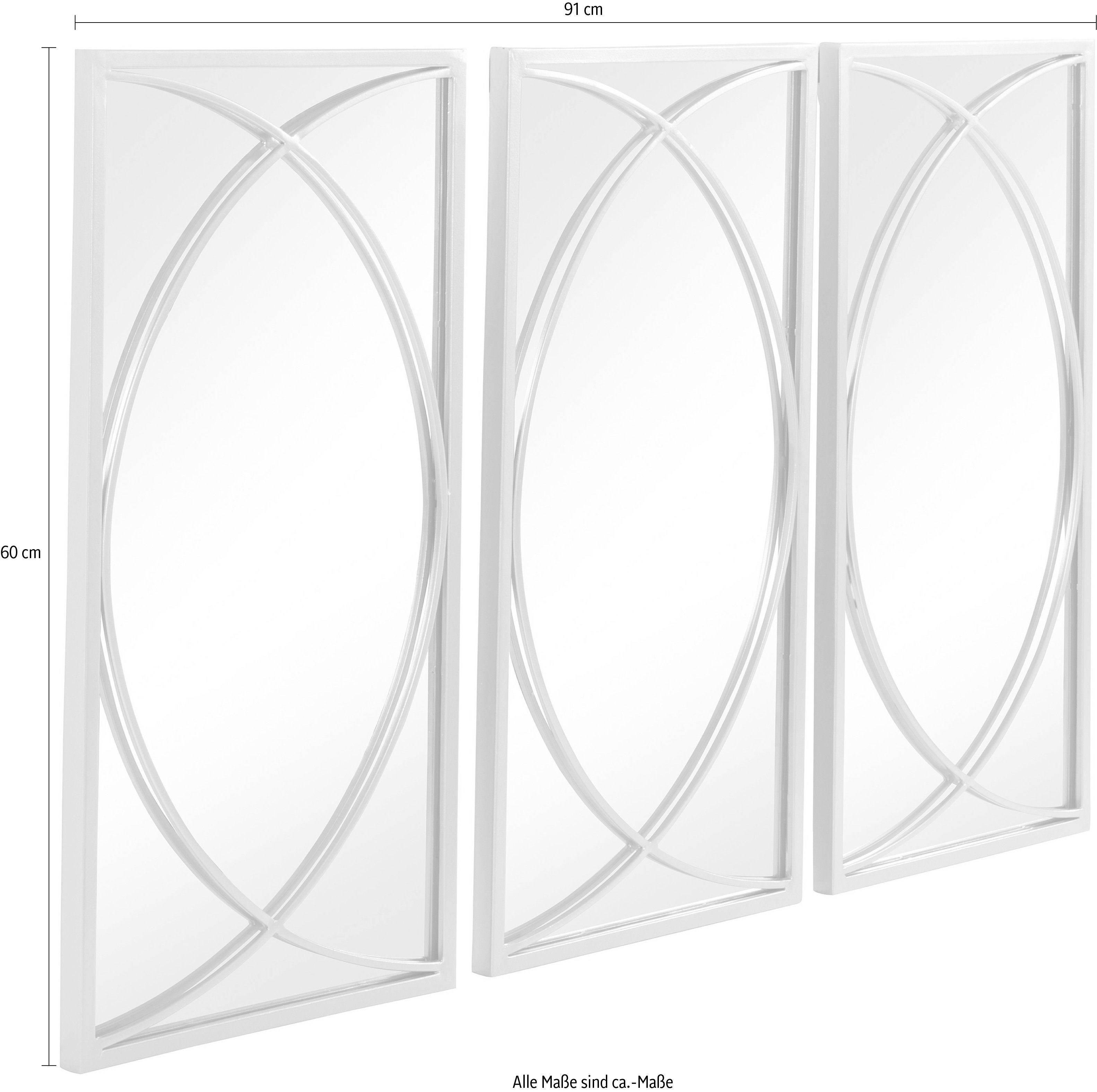 Leonique Sierspiegel Noyon Wandspiegel, metalen frame, goudkleur (3 stuks)