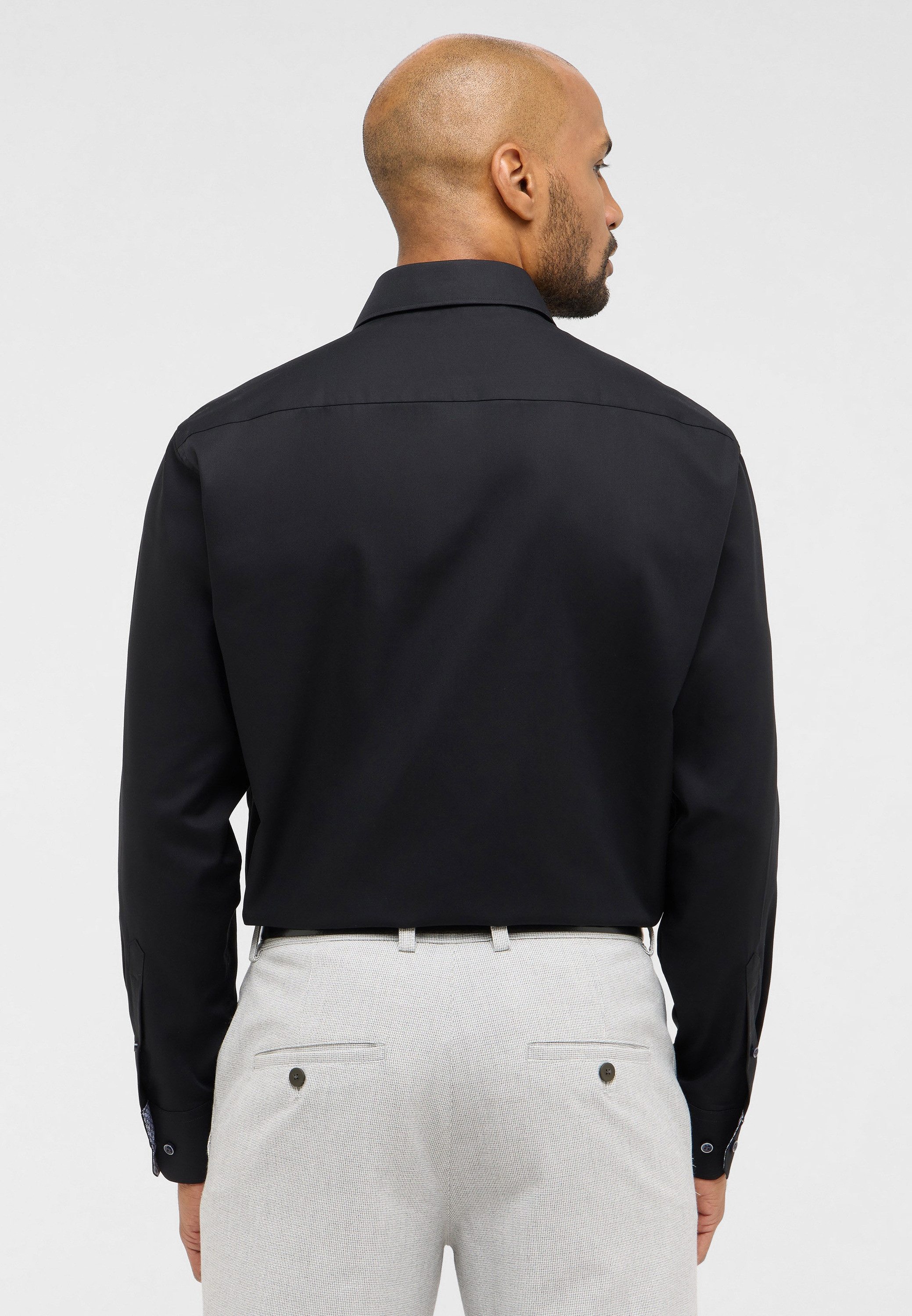 Eterna Overhemd met lange mouwen Comfort fit NON IRON (strijkvrij)