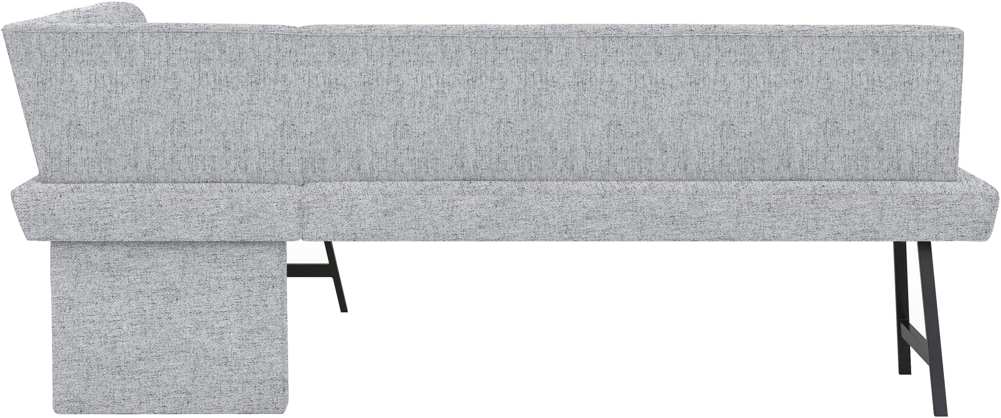 Home affaire Eethoek Sava Hoekbank met nosagvering in de zitting, massief eiken tafel (set, 4-delig)