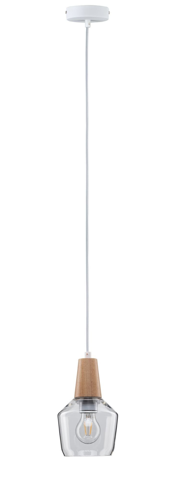 Paulmann Hanglamp Neordic Ylvie max. 1x20W Helder/Hout 230V Glas/Hout (1 stuk)