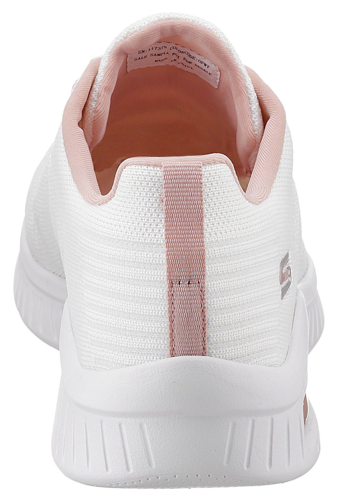 Skechers Sneakers BOBS SQUAD CHAOS AIR met gepolsterde schaprand, vrijetijdsschoen, lage schoen, veterschoen