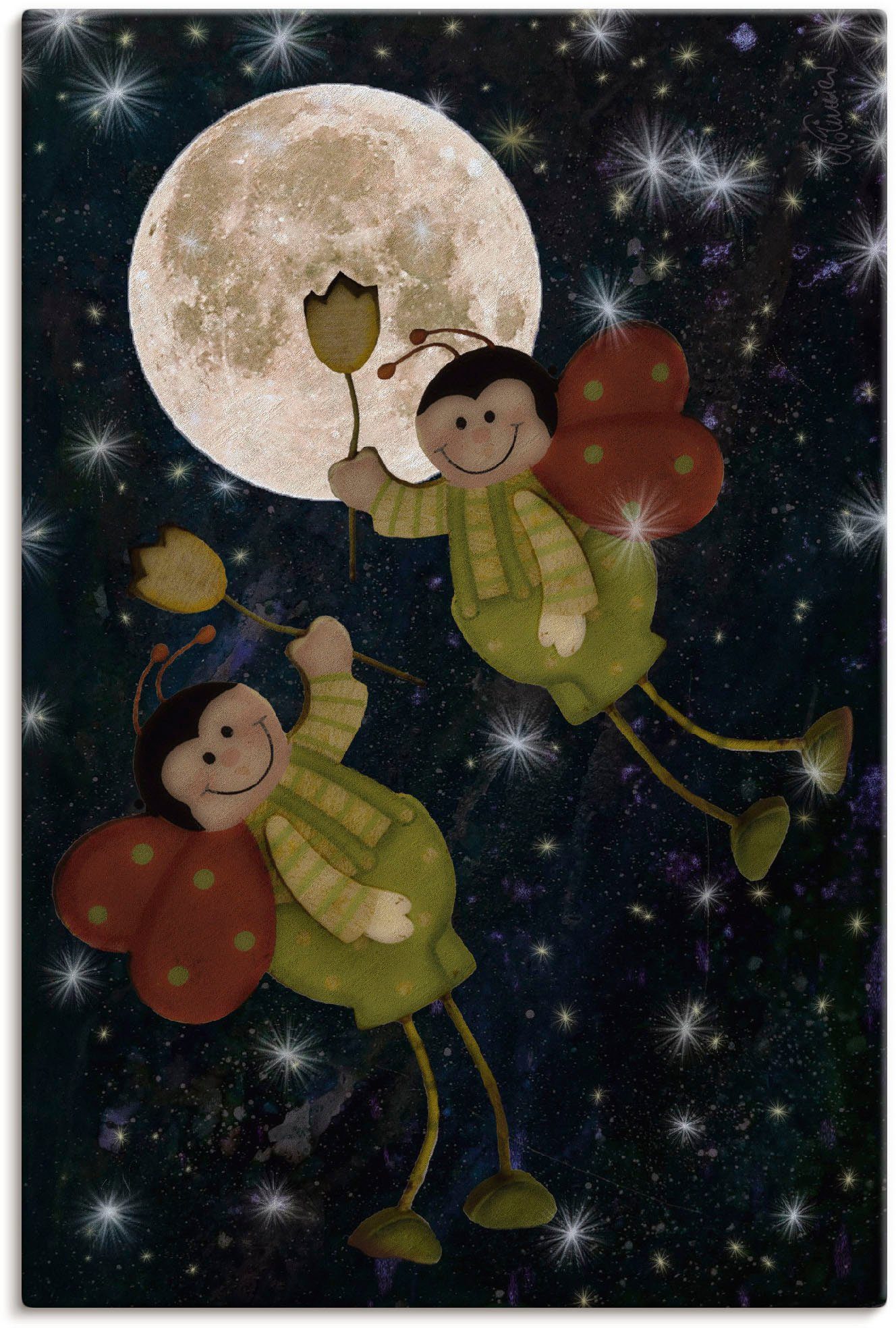 Artland Artprint Flug zum Mond in vele afmetingen & productsoorten - artprint van aluminium / artprint voor buiten, artprint op linnen, poster, muursticker / wandfolie ook geschikt