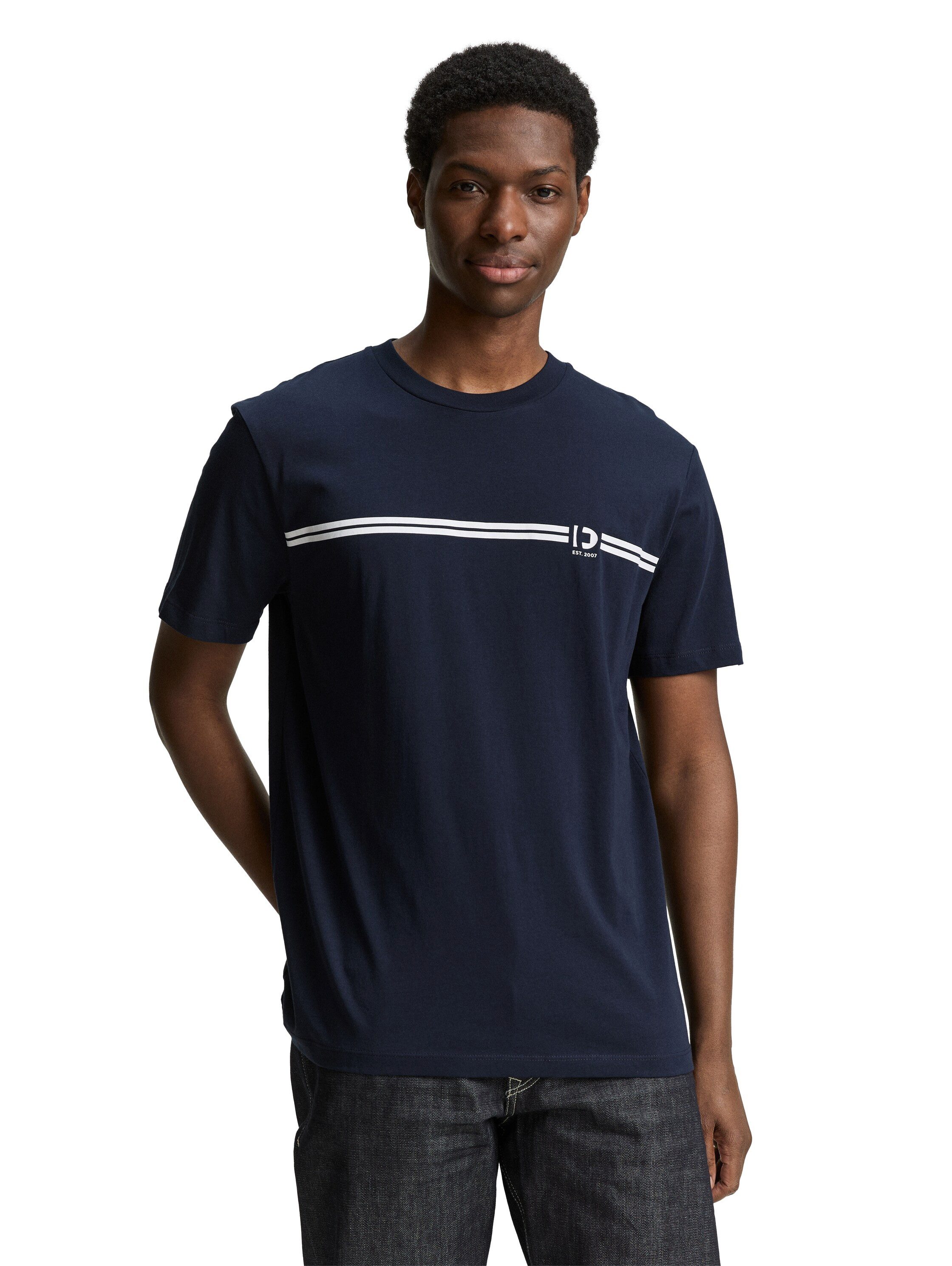 Tom Tailor Denim T-shirt met logoprint (set, 3-delig)