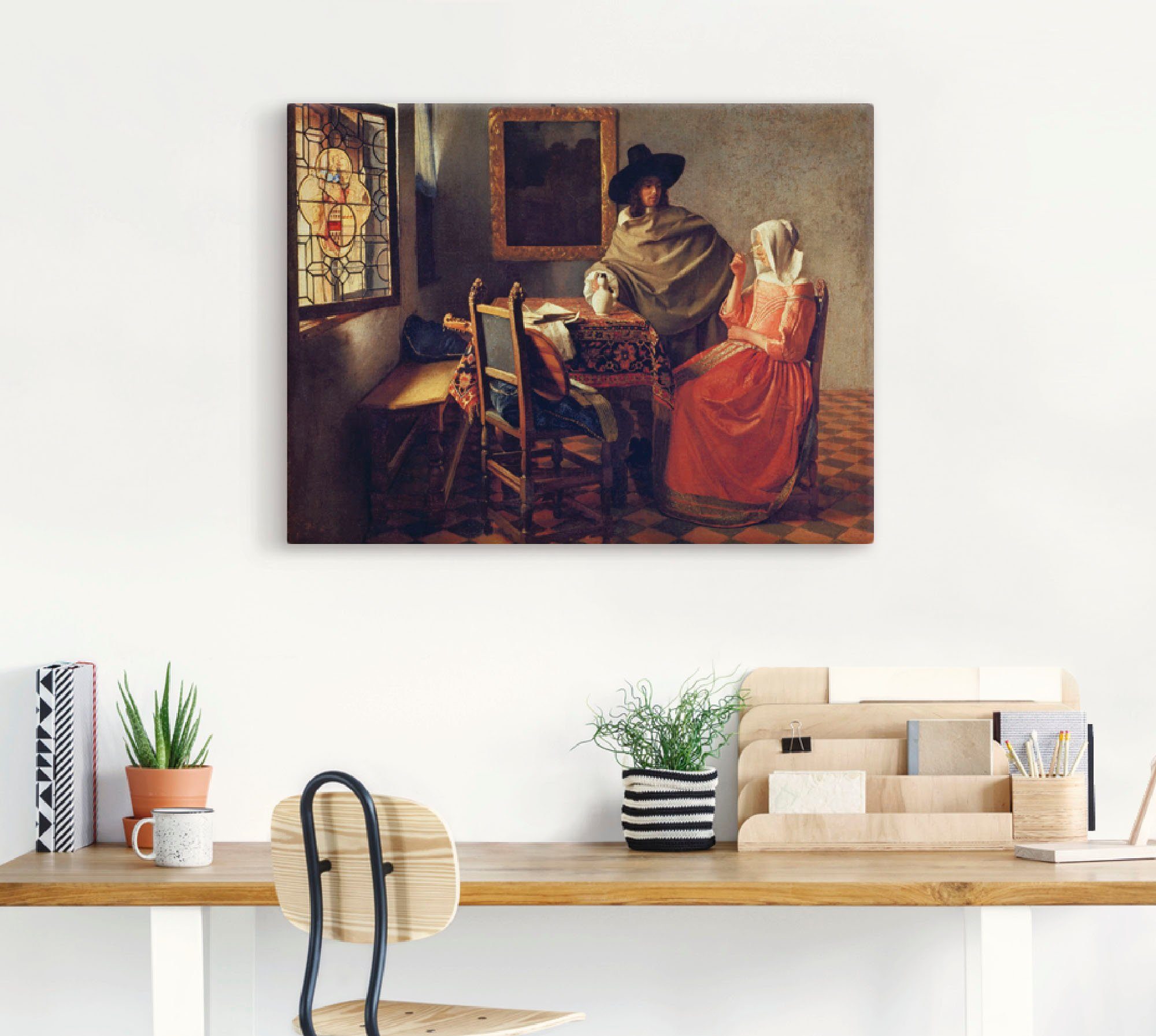 Artland Artprint Het glas wijn. Om 1660x61 als artprint op linnen, poster, muursticker in verschillende maten