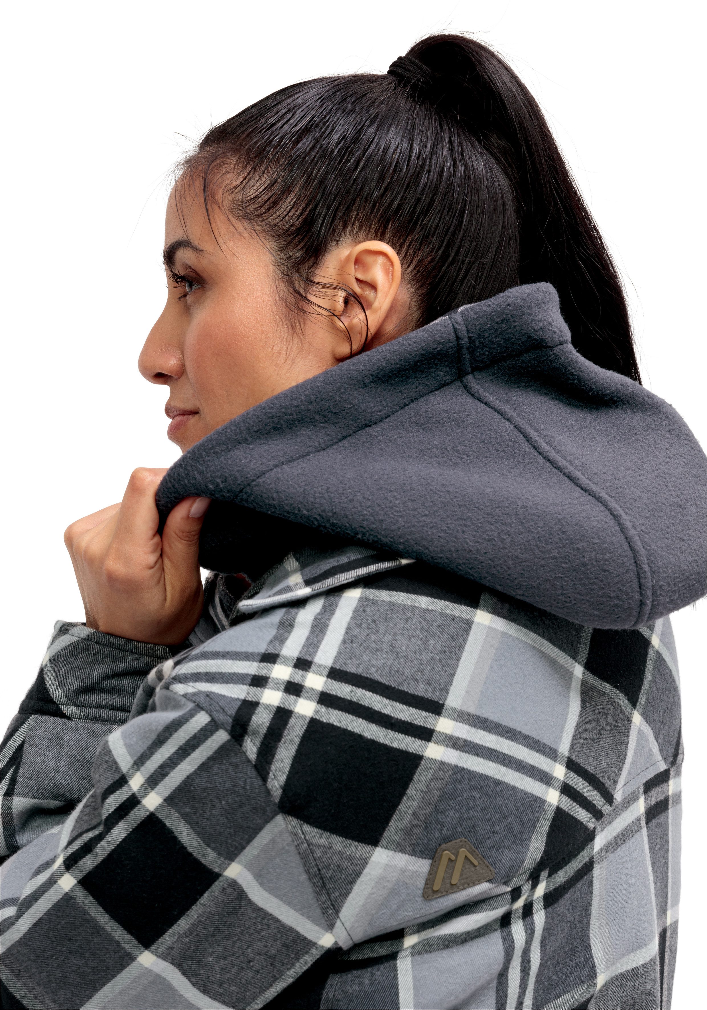 Maier Sports Flanellen blouse Camquadri W gewatteerd dames overhemd in klassieke ruitlook