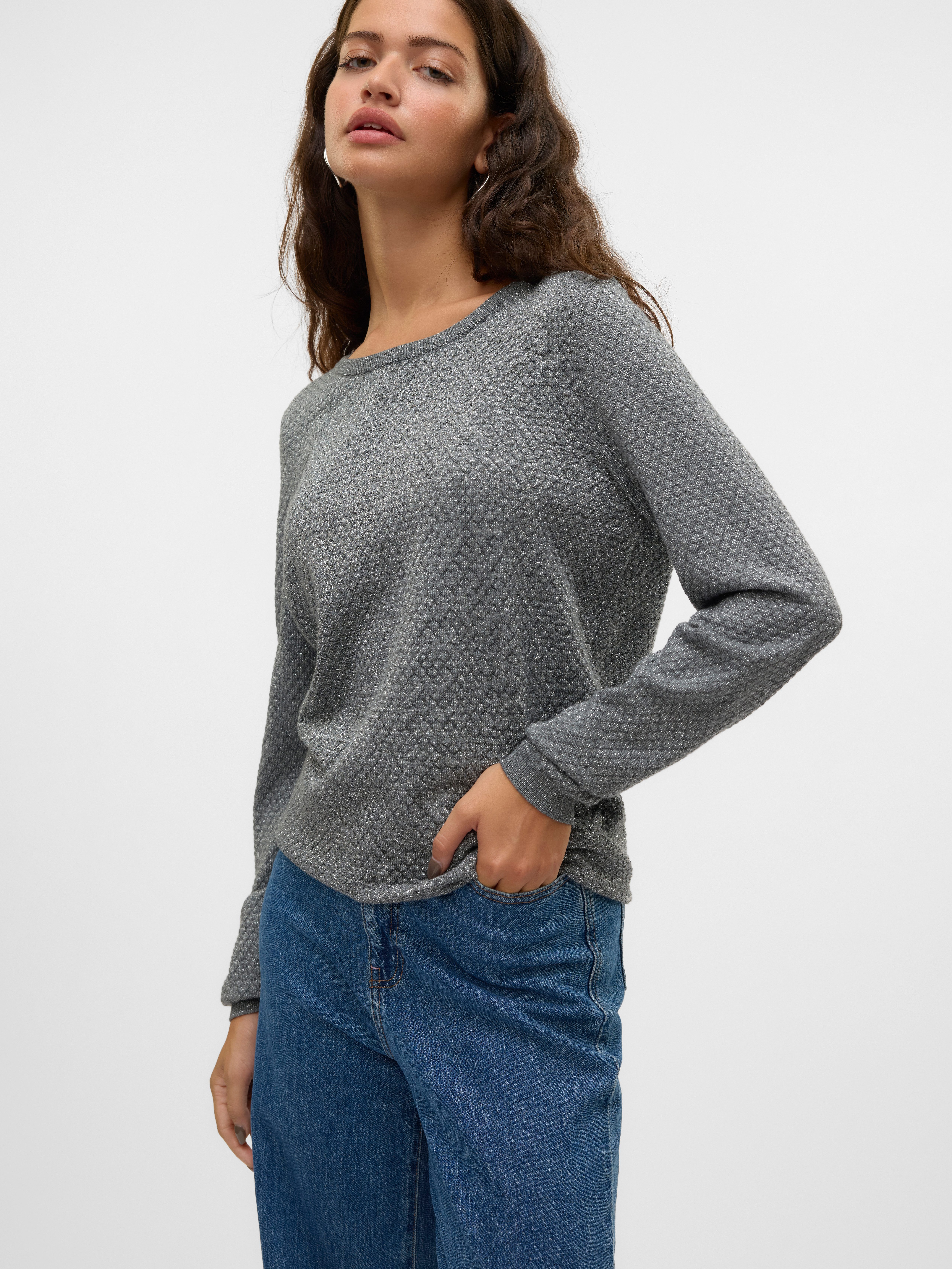Vero Moda Trui met ronde hals VMCARE SHINE LS O-NECK PULLOVER