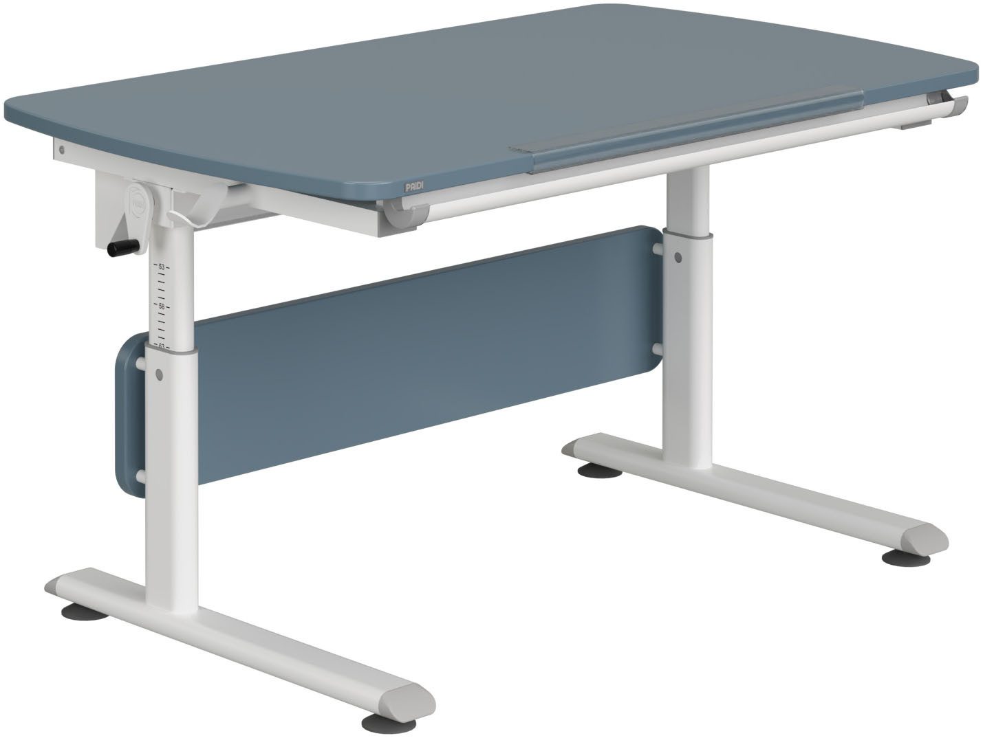 PAIDI Kinderwelten Kinderbureau DIEGO CURVED, leerlingbureau, meegroeiend, ergonomisch stappenloos in hoogte verstelbaar, tafelblad kantelbaar