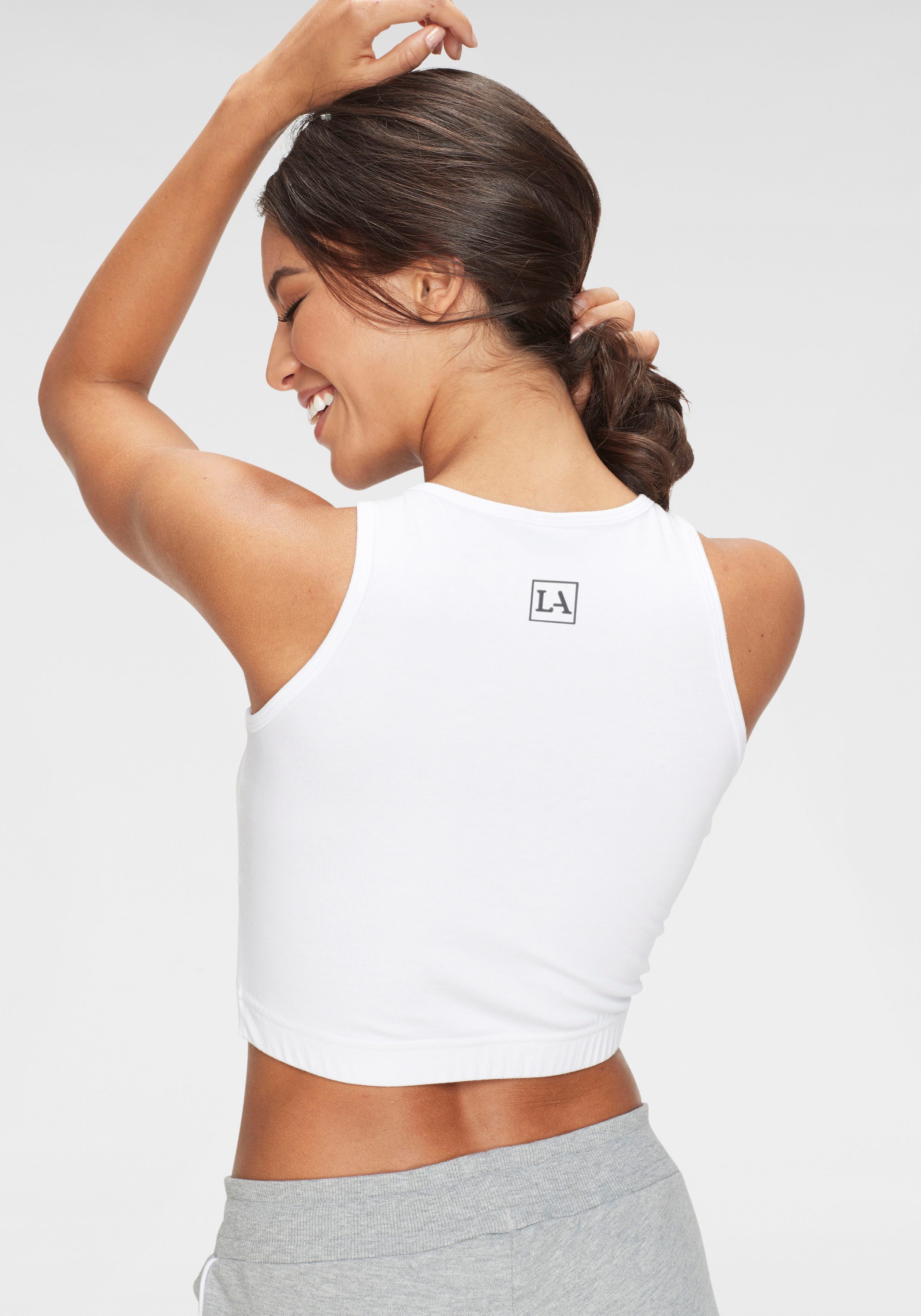 active by Lascana Sporttop Crop-top met brede bandjes