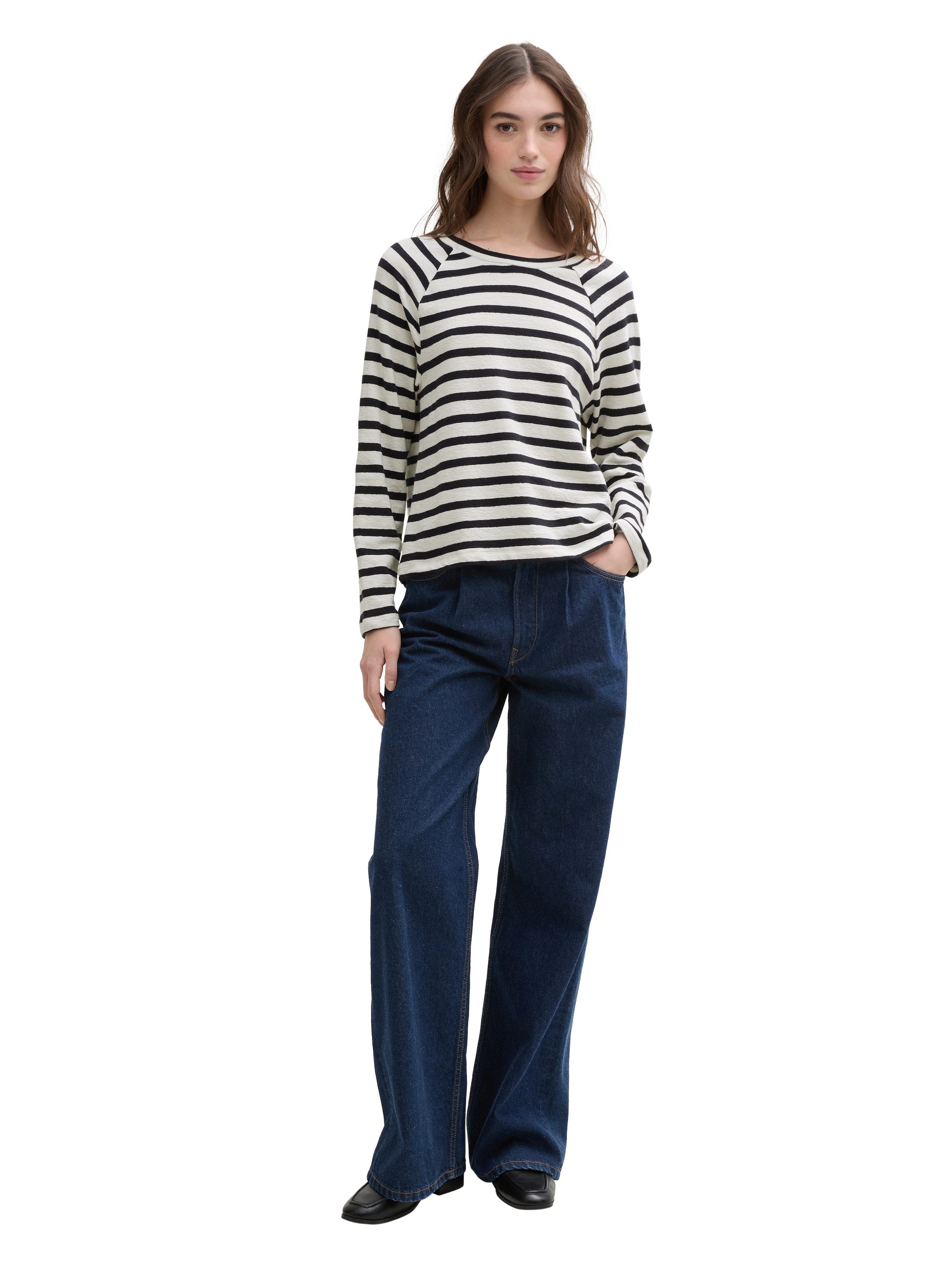 Tom Tailor Denim Shirt met lange mouwen met gestreept patroon