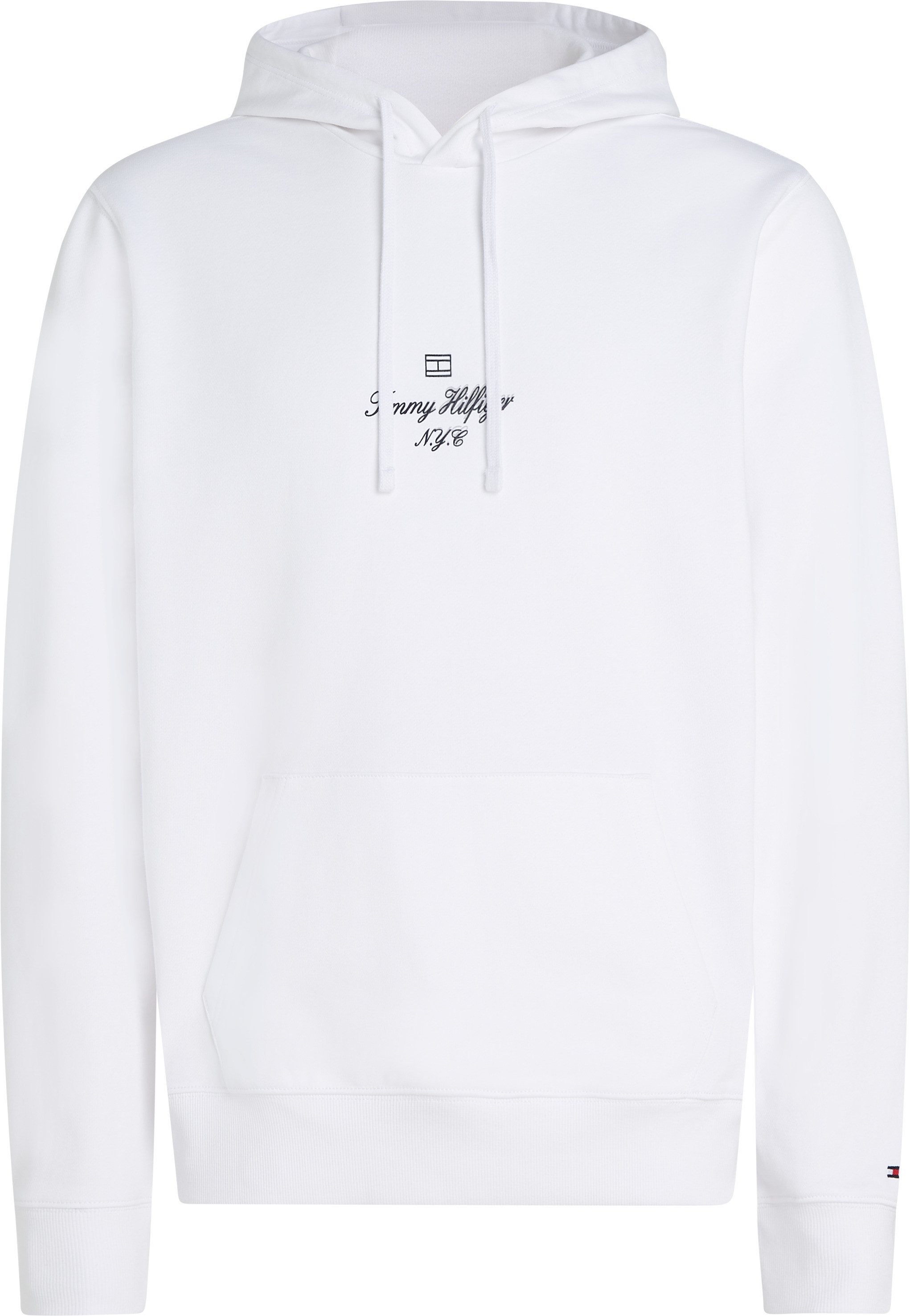Tommy Hilfiger Hoodie OUTLINE FLAG SCRIPT HOODIE met contrastkleurig borduursel