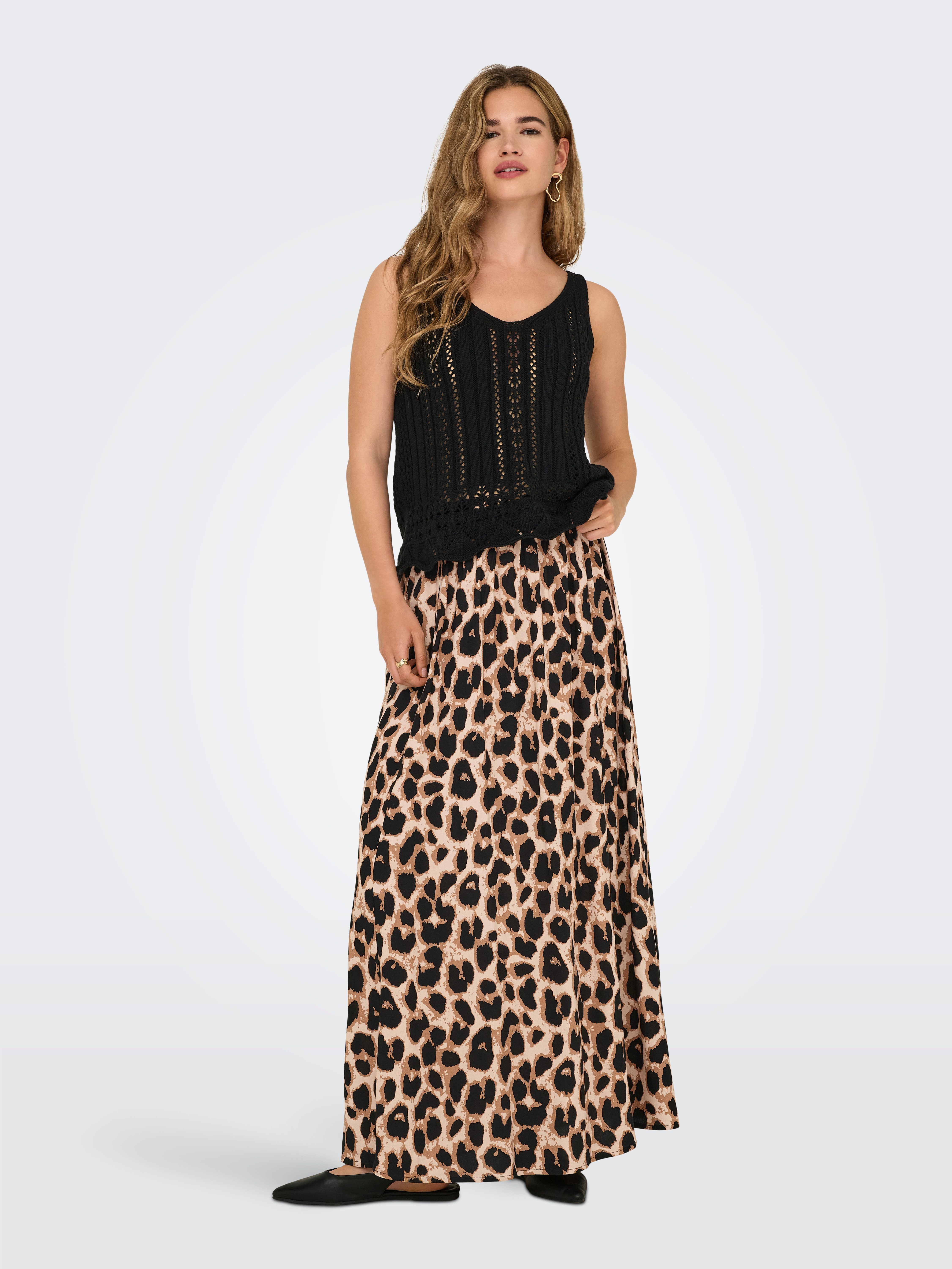 Only Maxirok ONLVENEDIG AOP LIFE LONG SKIRT