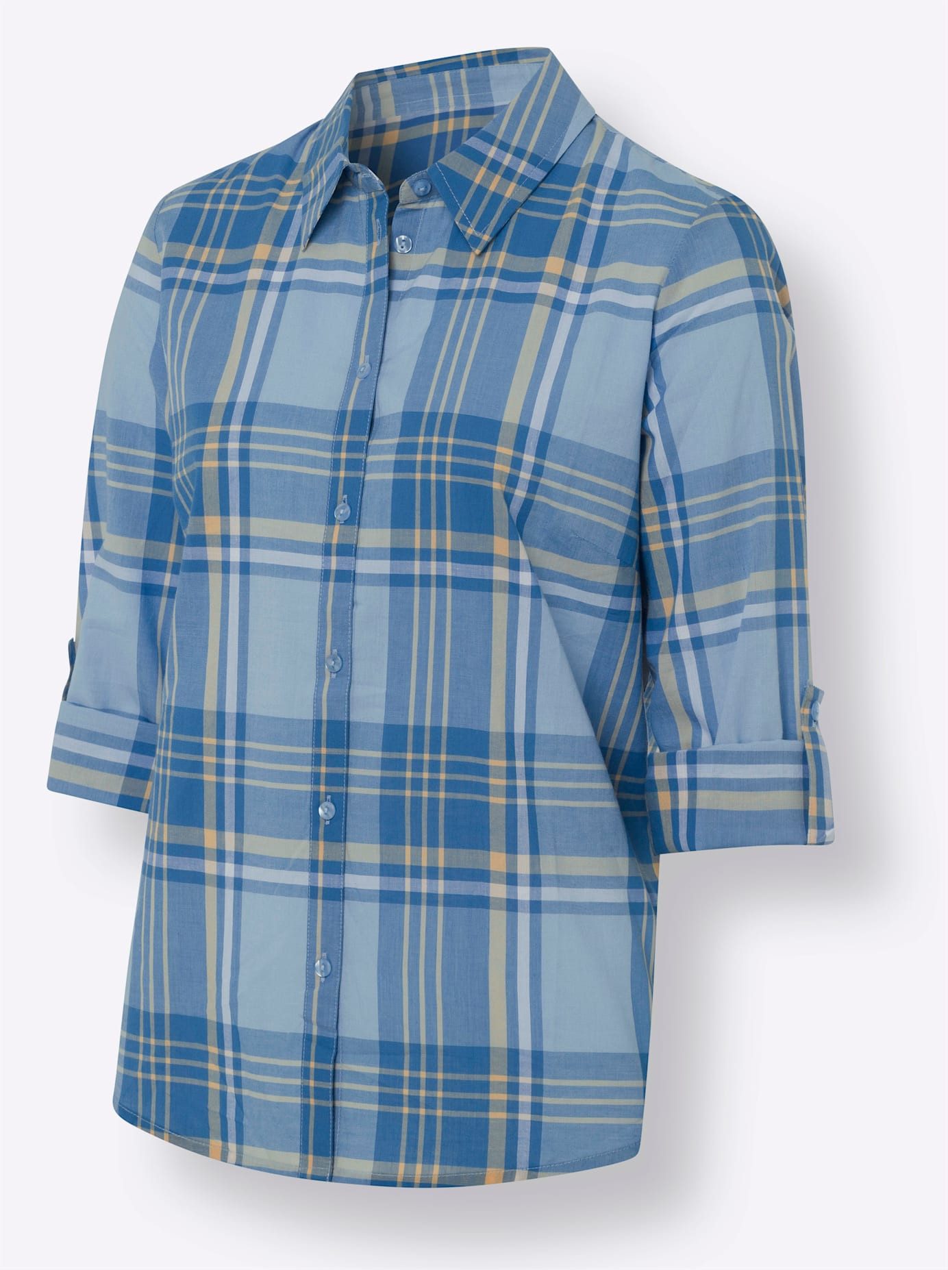 Classic Basics Geruite blouse
