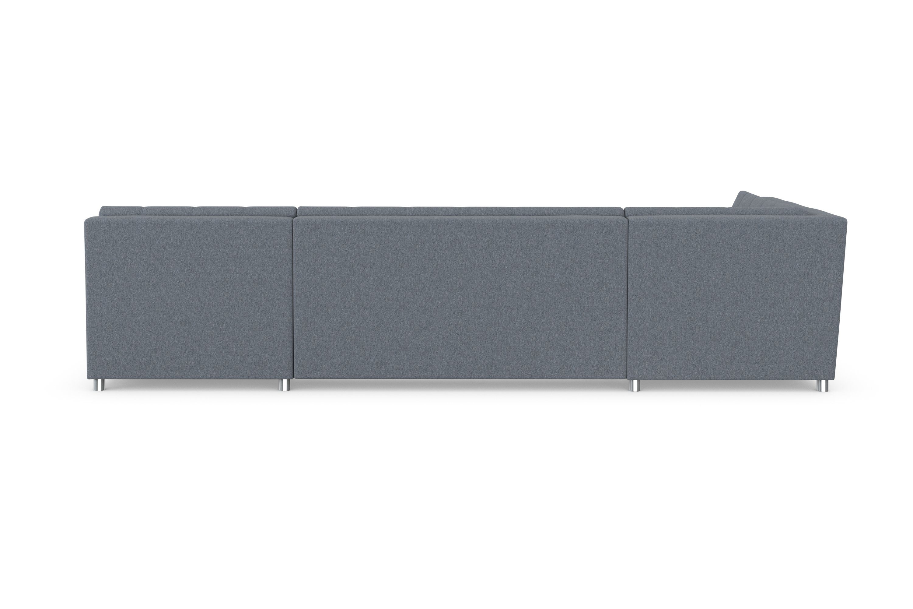 DOMO collection Zithoek Treviso inclusief sierkussen, moderne stiksels, XXL: B/D/H: 364/201/83 cm naar keuze met slaapfunctie, in vele soorten bekleding ook in cord u-model
