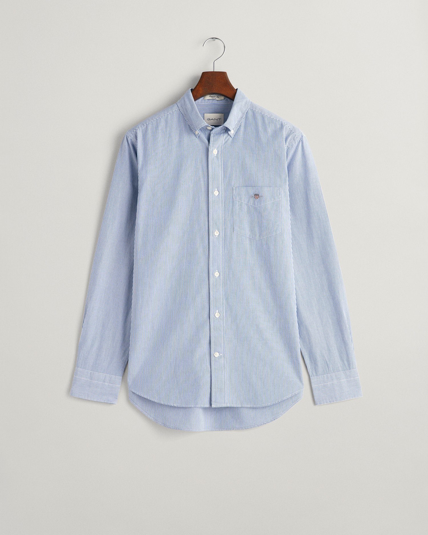 Gant Overhemd met lange mouwen REG POPLIN BANKER SHIRT Banker Stripe popeline, lichte katoen
