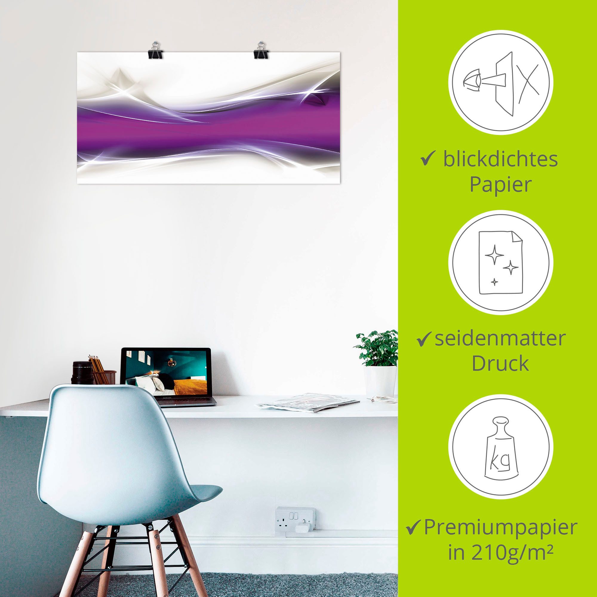 Artland Artprint Creatief element als artprint van aluminium, artprint voor buiten, artprint op linnen, poster in verschillende maten. maten