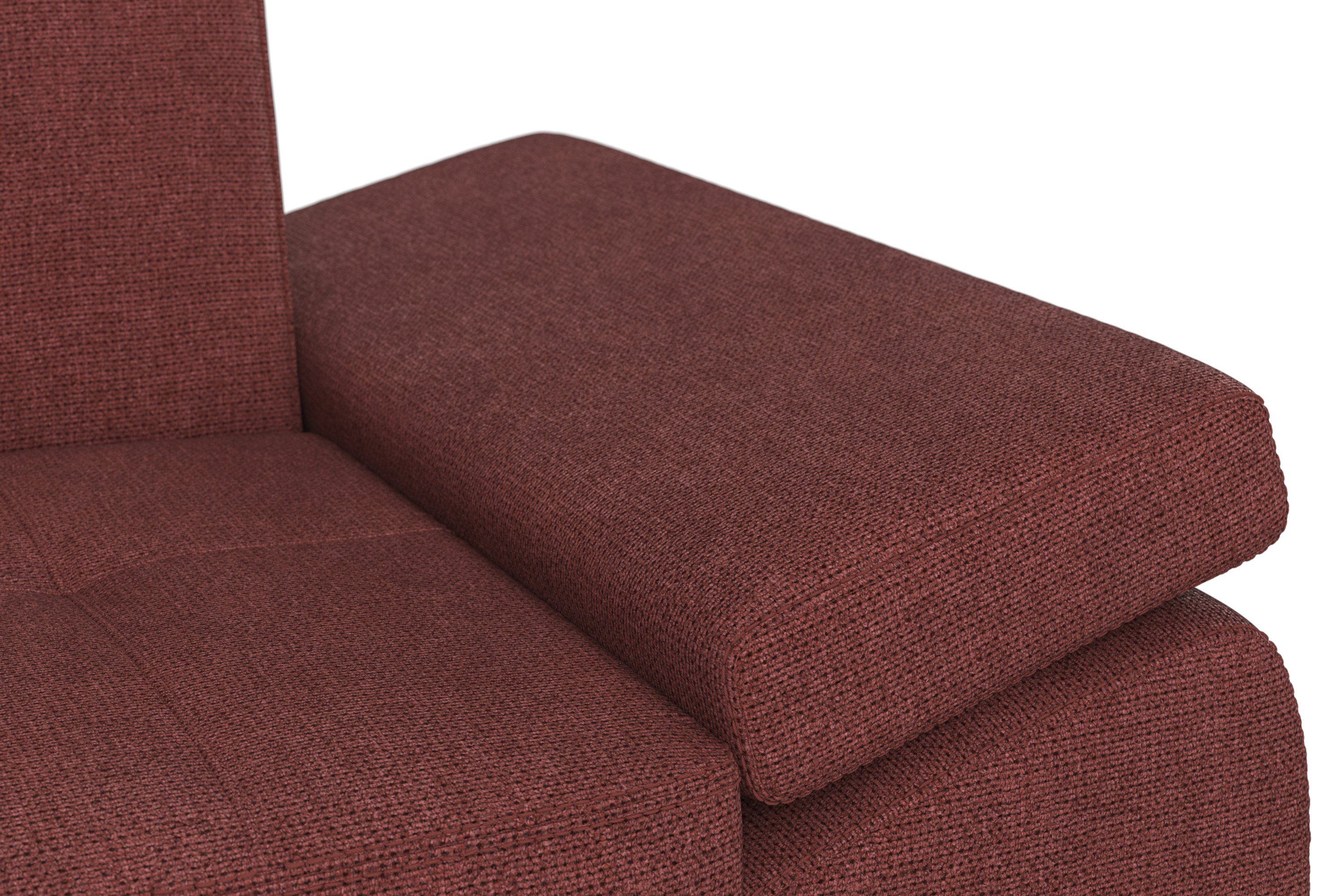 DOMO collection Hoekbank Capelo, comfortabel, duidelijke lijnen kenmerken dit ontwerp, L-Vorm met verstelbare armleuningen, naar keuze met slaapfunctie, binnenvering