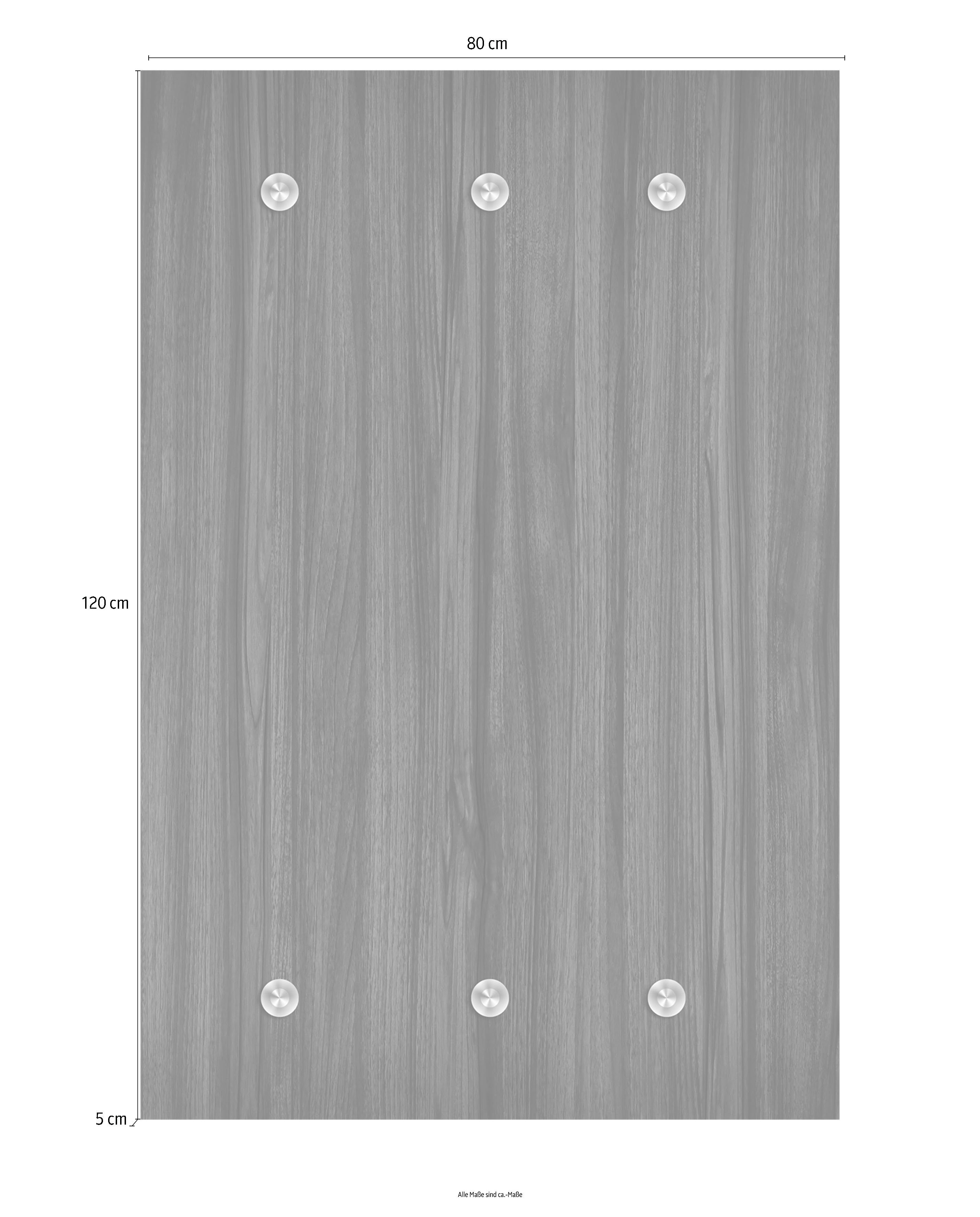 queence Kapstok Hout-look met 6 haken, 80 x 120 cm