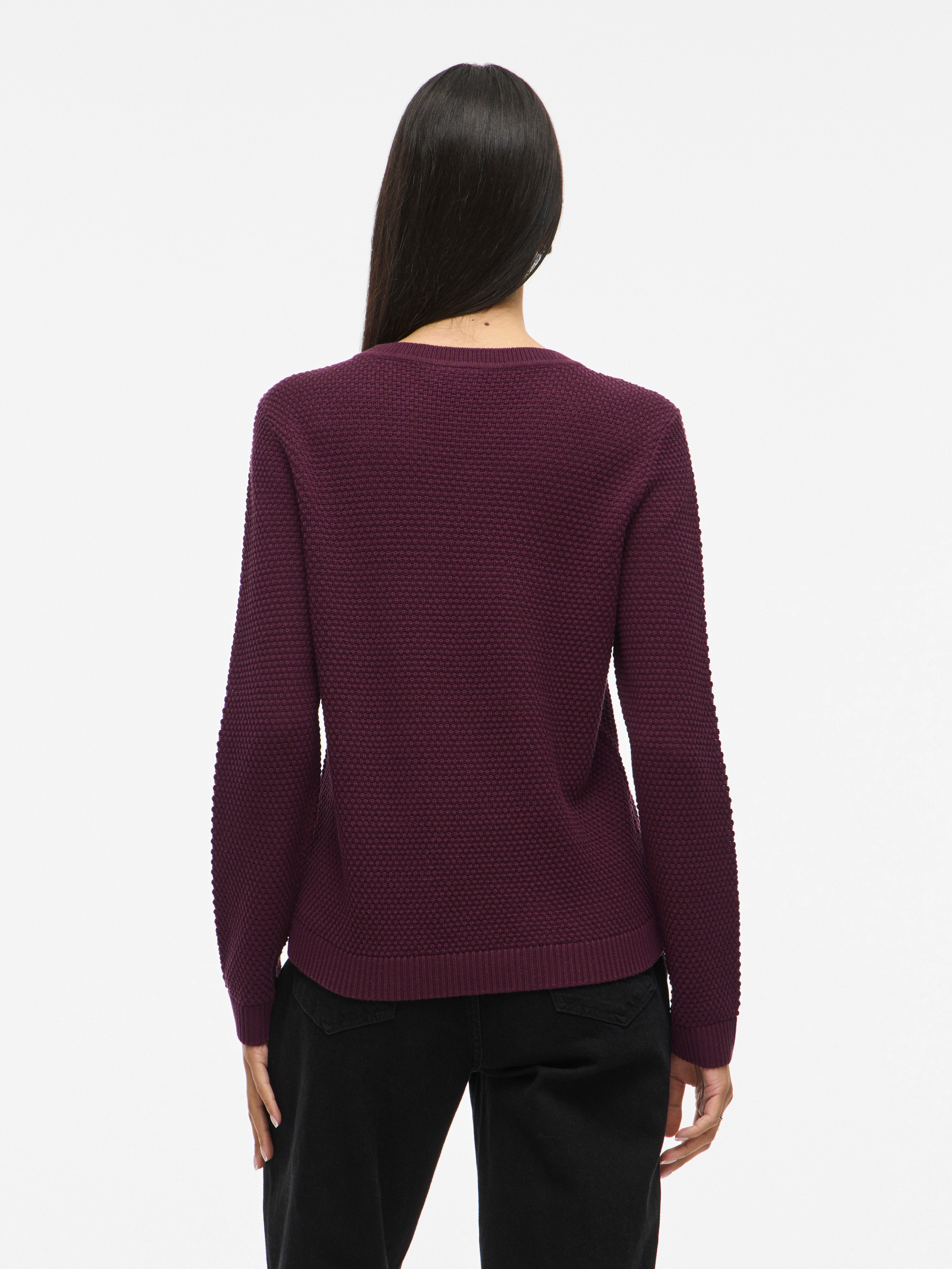 Vila Trui met ronde hals VIDALO O-NECK L/S KNIT TOP- NOOS