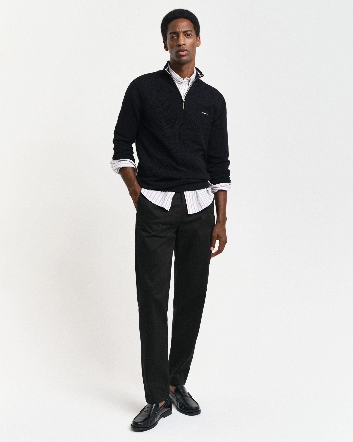 Gant Schipperstrui COTTON PIQUE HALF ZIP