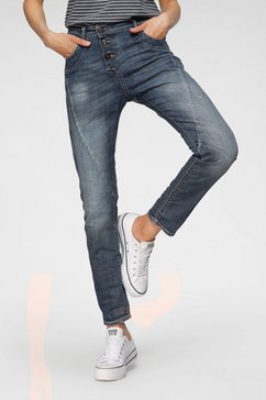please jeans boyfriendjeans p 78a originele boyfriend-cut met stijlvolle destroyed effecten blauw