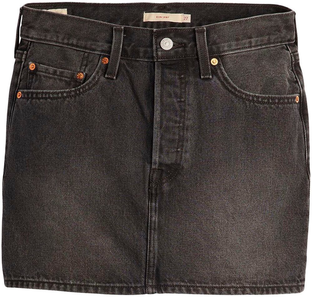 Levi's® Jeans rok ICON SKIRT met used-effecten en rafelige randen