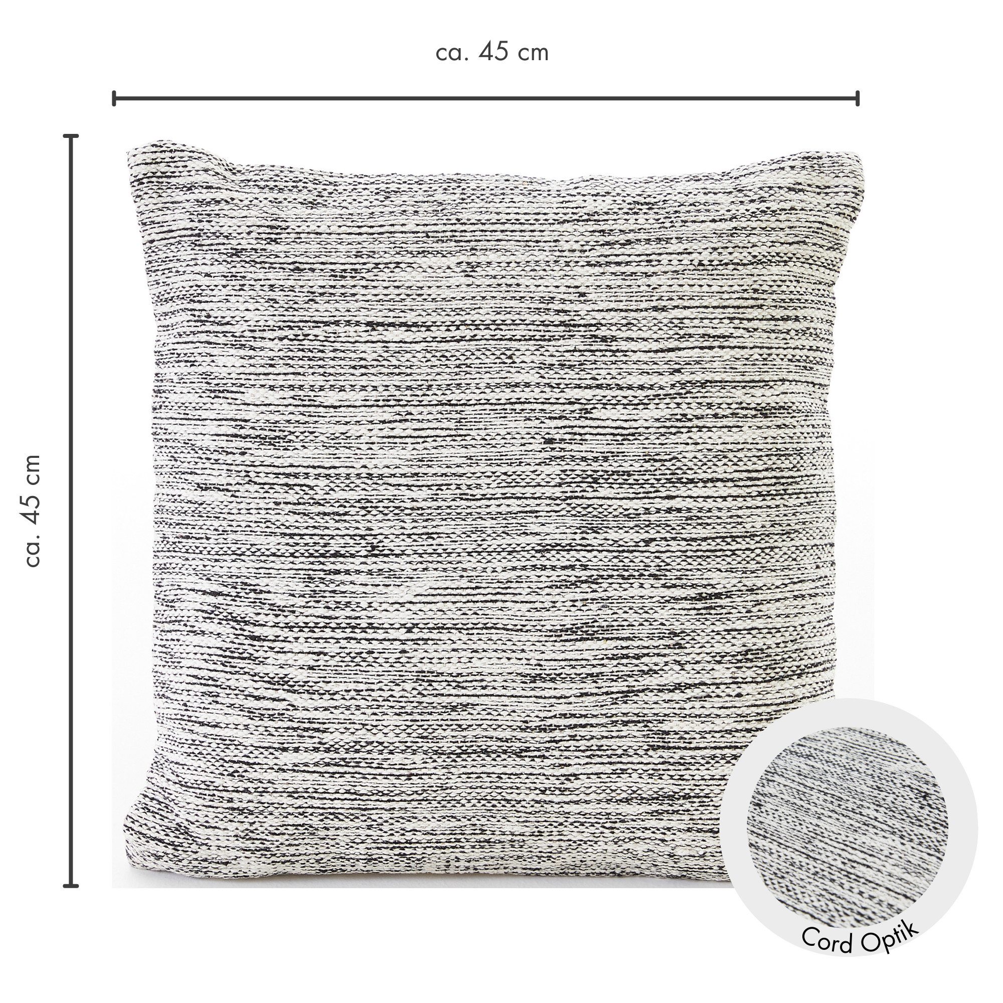 Andiamo Sierkussen Malena Etnisch patroon, bankkussen, kussenhoes met vulling, vierkant, 45x45 cm (1 stuk)